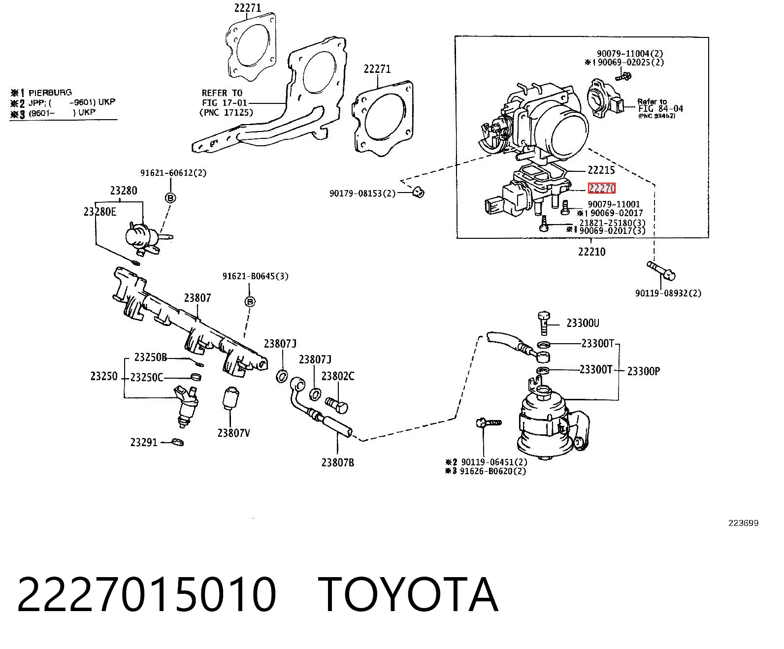 2227015010 Toyota Датчик холостого хода
