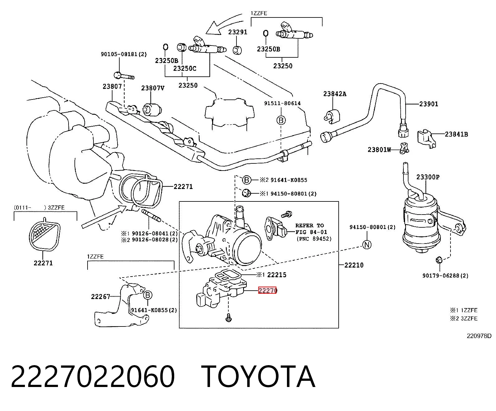 2227022060 Toyota Датчик холостого хода