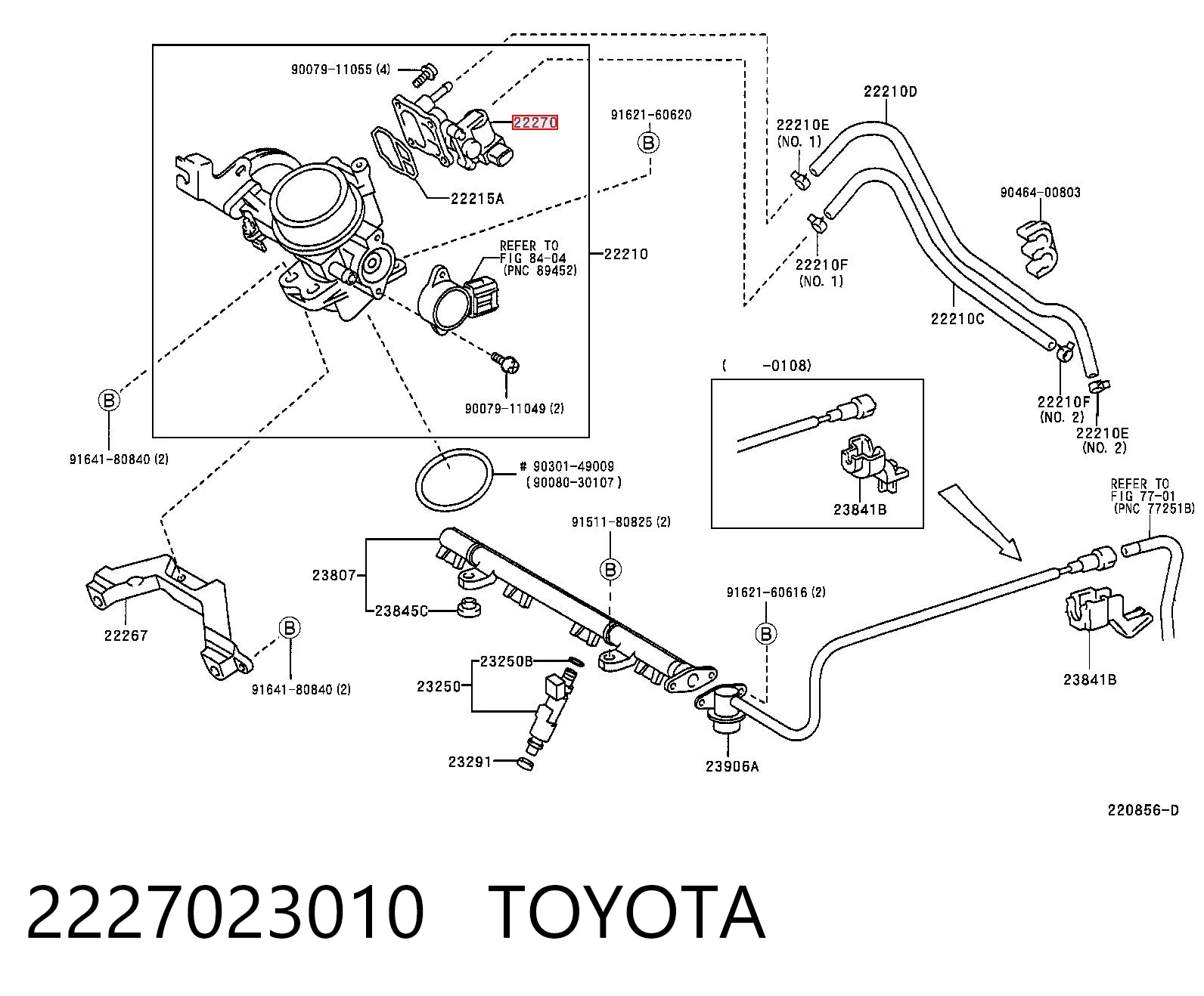 2227023010 Toyota Датчик холостого хода