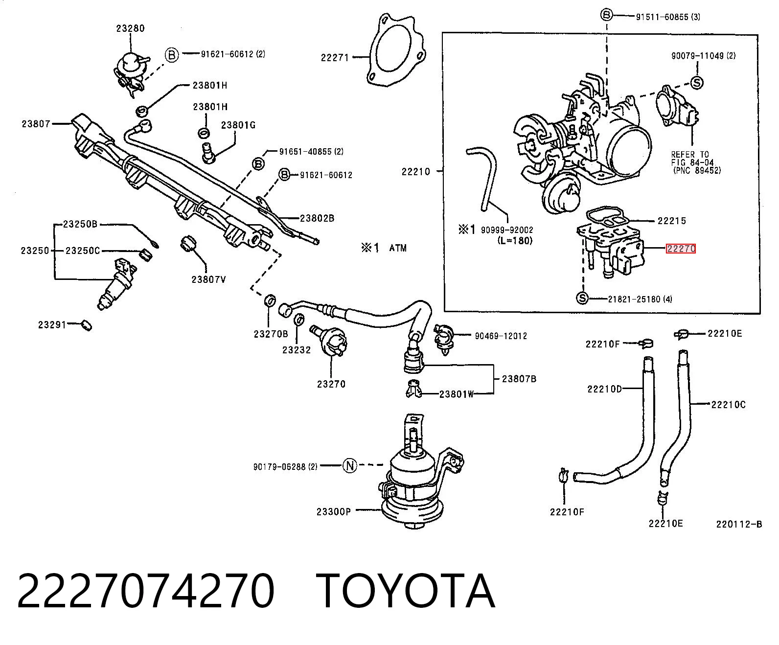 2227074270 Toyota Датчик холостого хода
