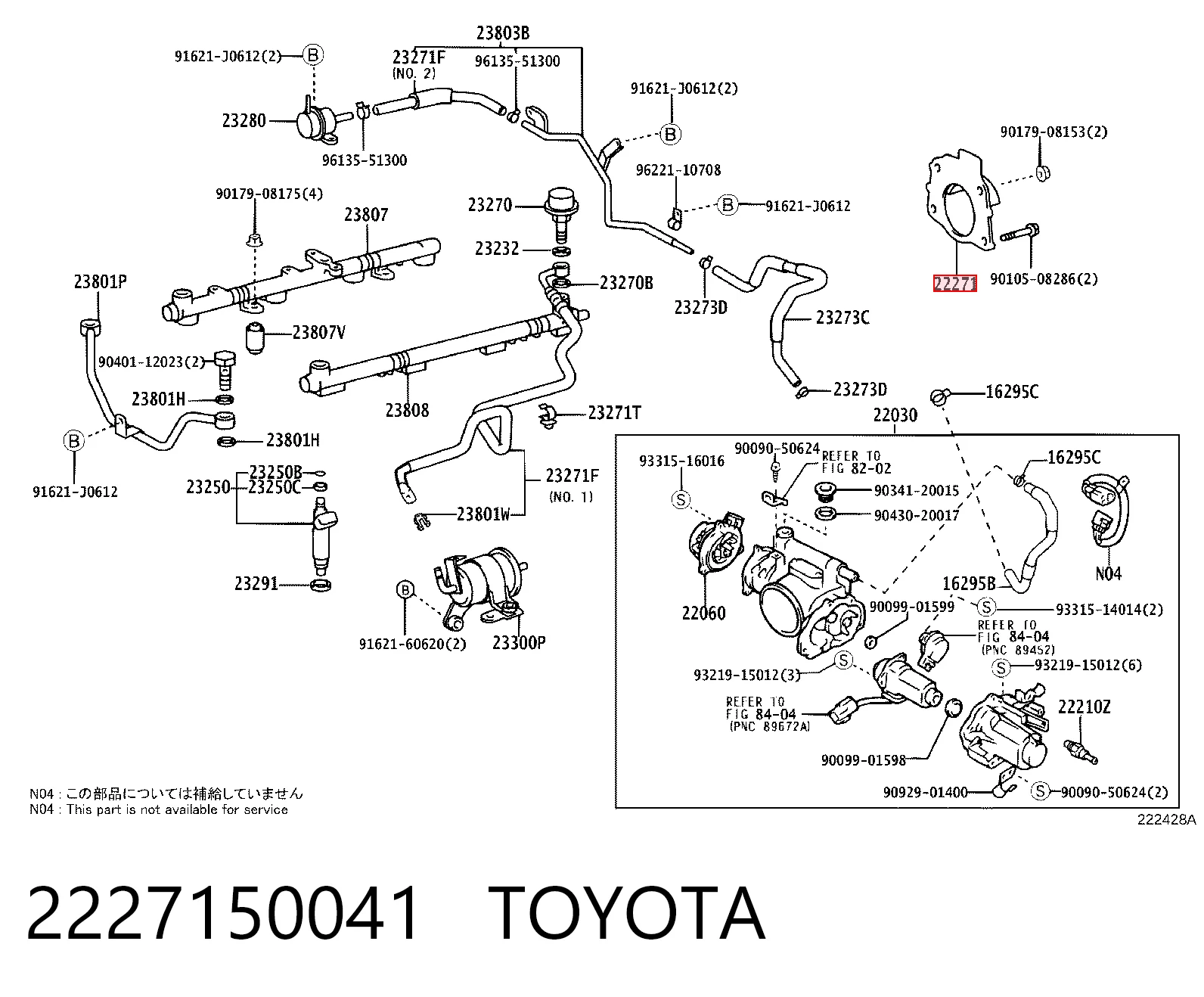 Прокладка дроссельной заслонки на Lexus LS  UCF30