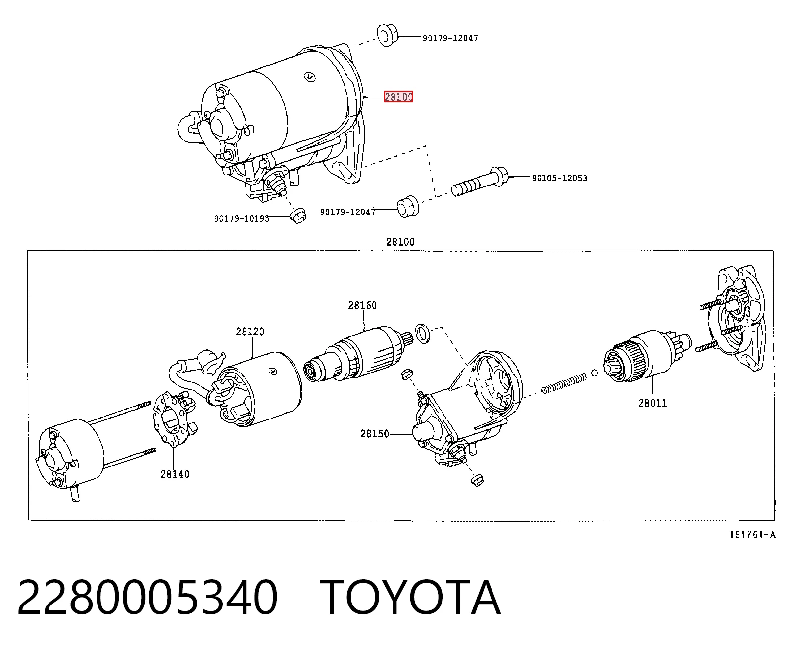 Стартер Toyota Land Cruiser внедорожник (J12) (2002 - 2009) цена, от 101.69 USD