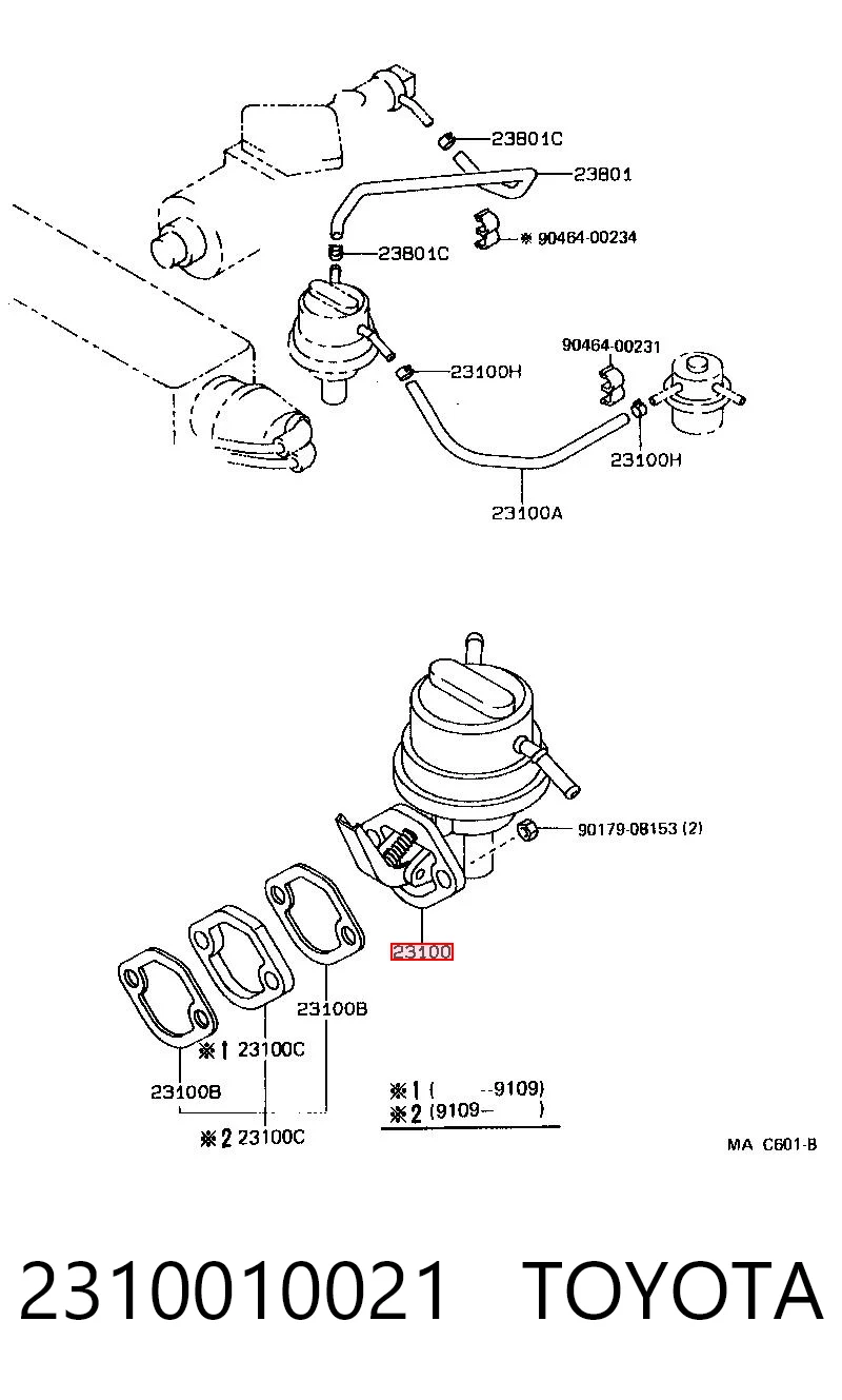 2310010021 Toyota Топливный насос, механический
