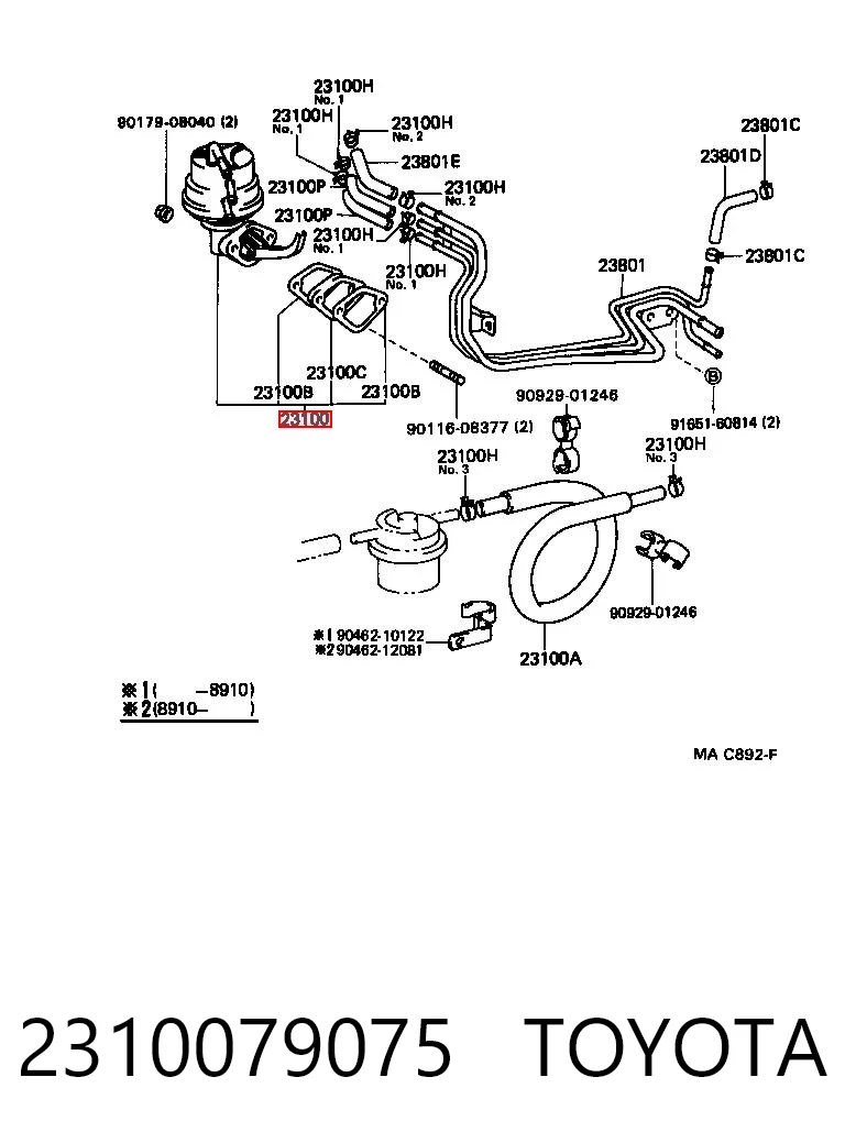 2310079075 Toyota Топливный насос, механический