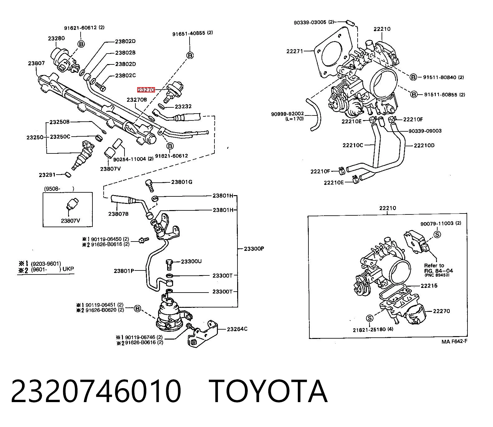 Регулятор давления в топливной рейке на Toyota Picnic  XM1