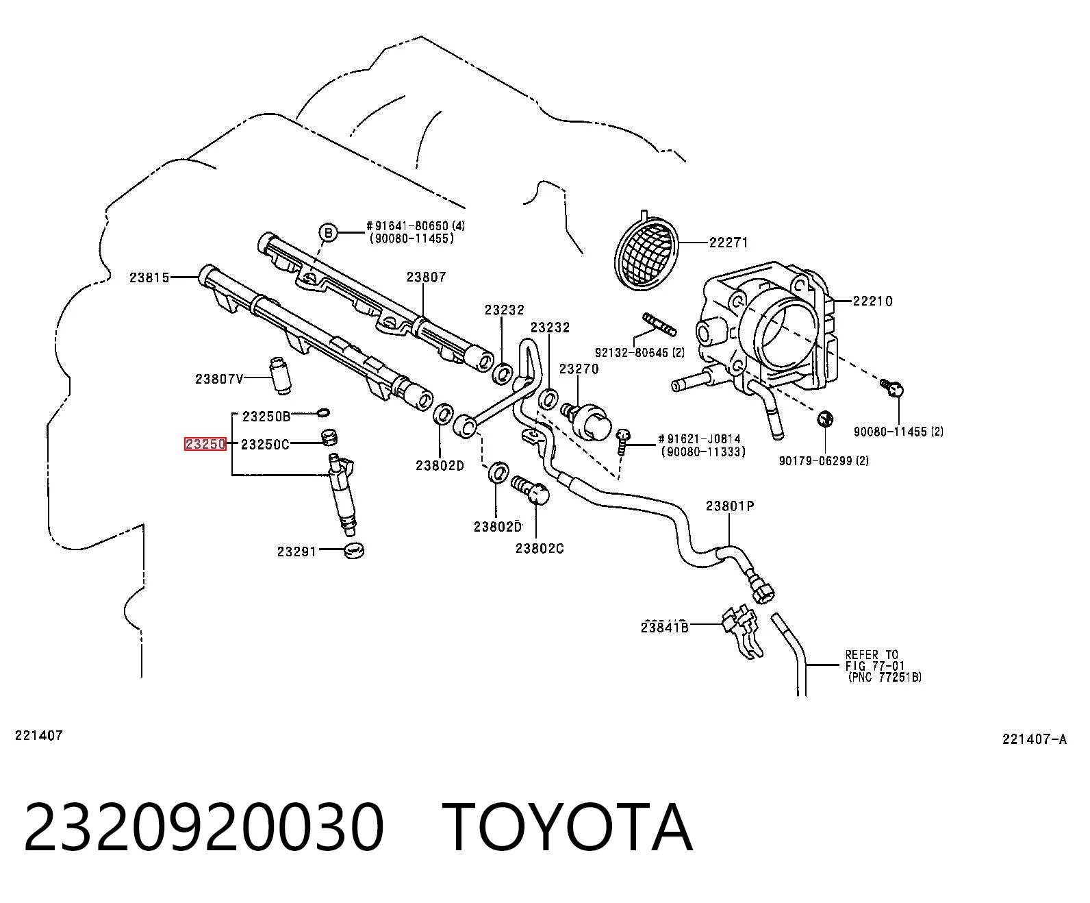 Топливные форсунки на Lexus RX 300/330/350/400H U3