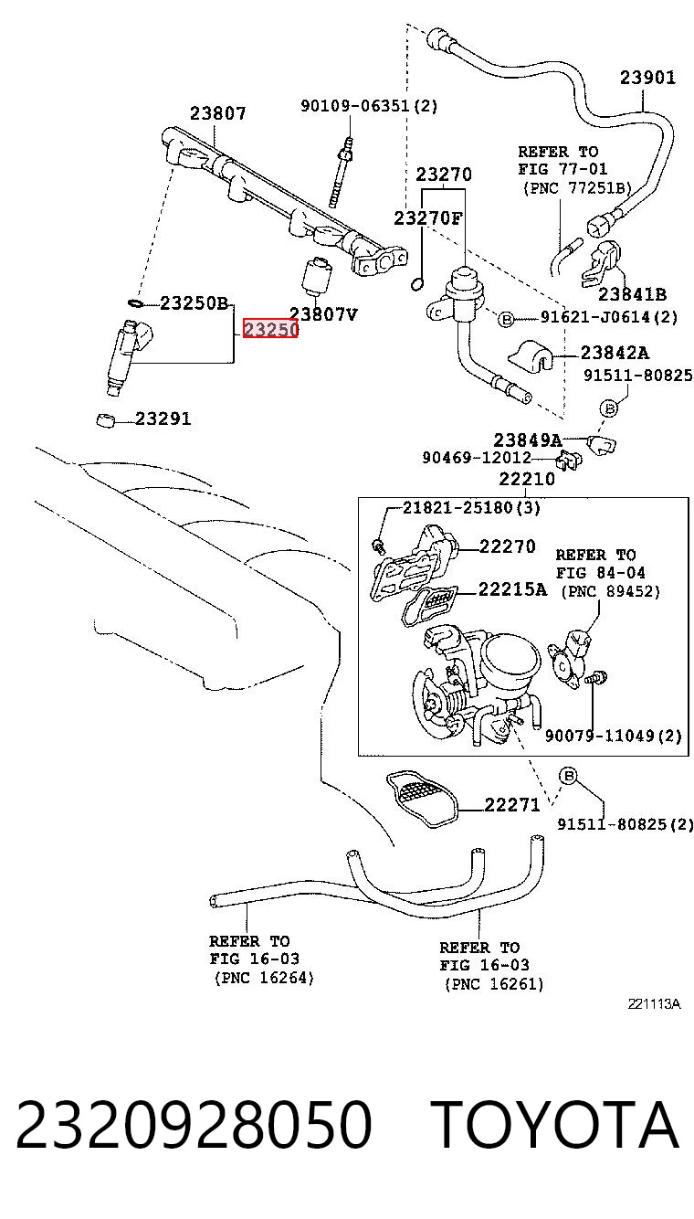 Топливные форсунки на Toyota Camry V V30