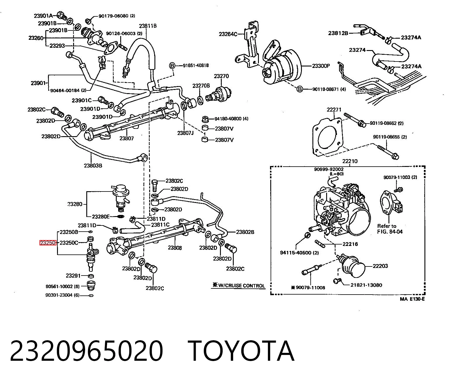 Топливные форсунки на Toyota 4 Runner  N130
