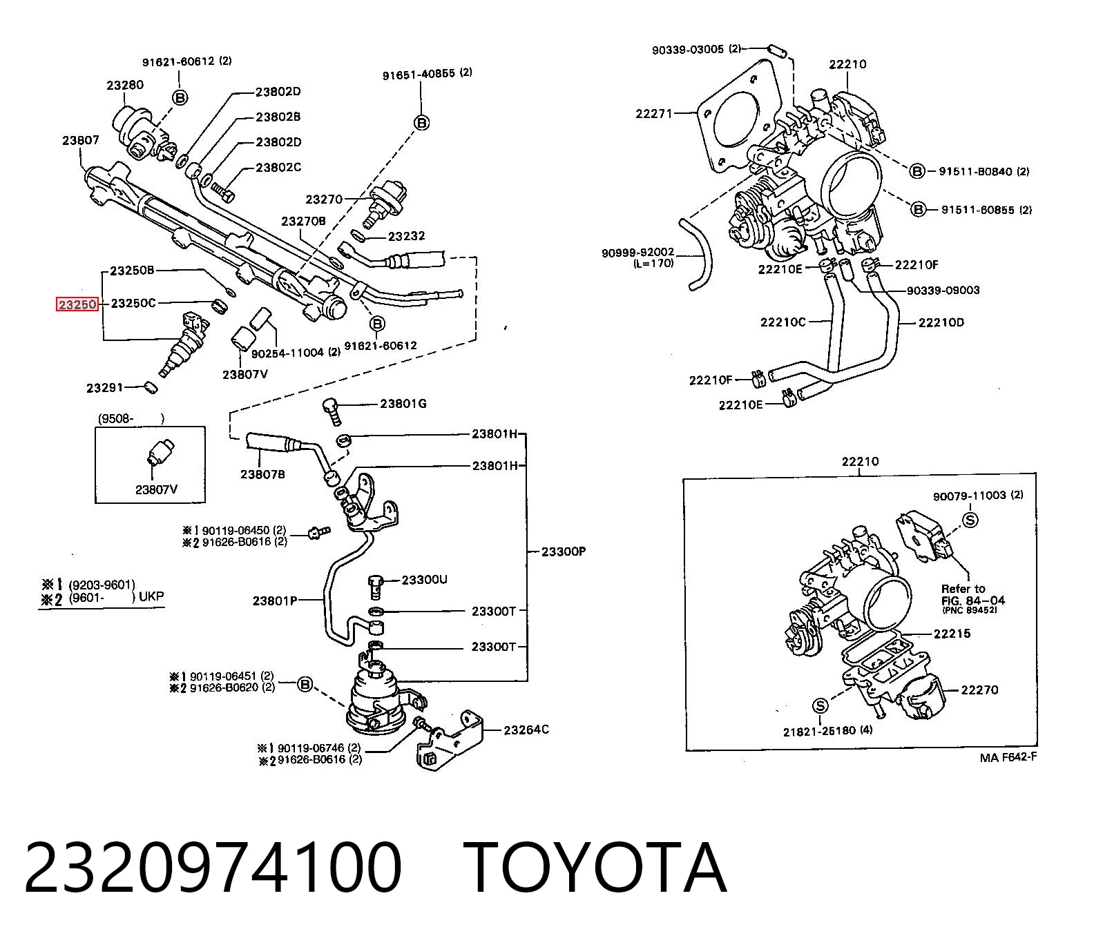 Топливные форсунки на Toyota RAV4 I XA