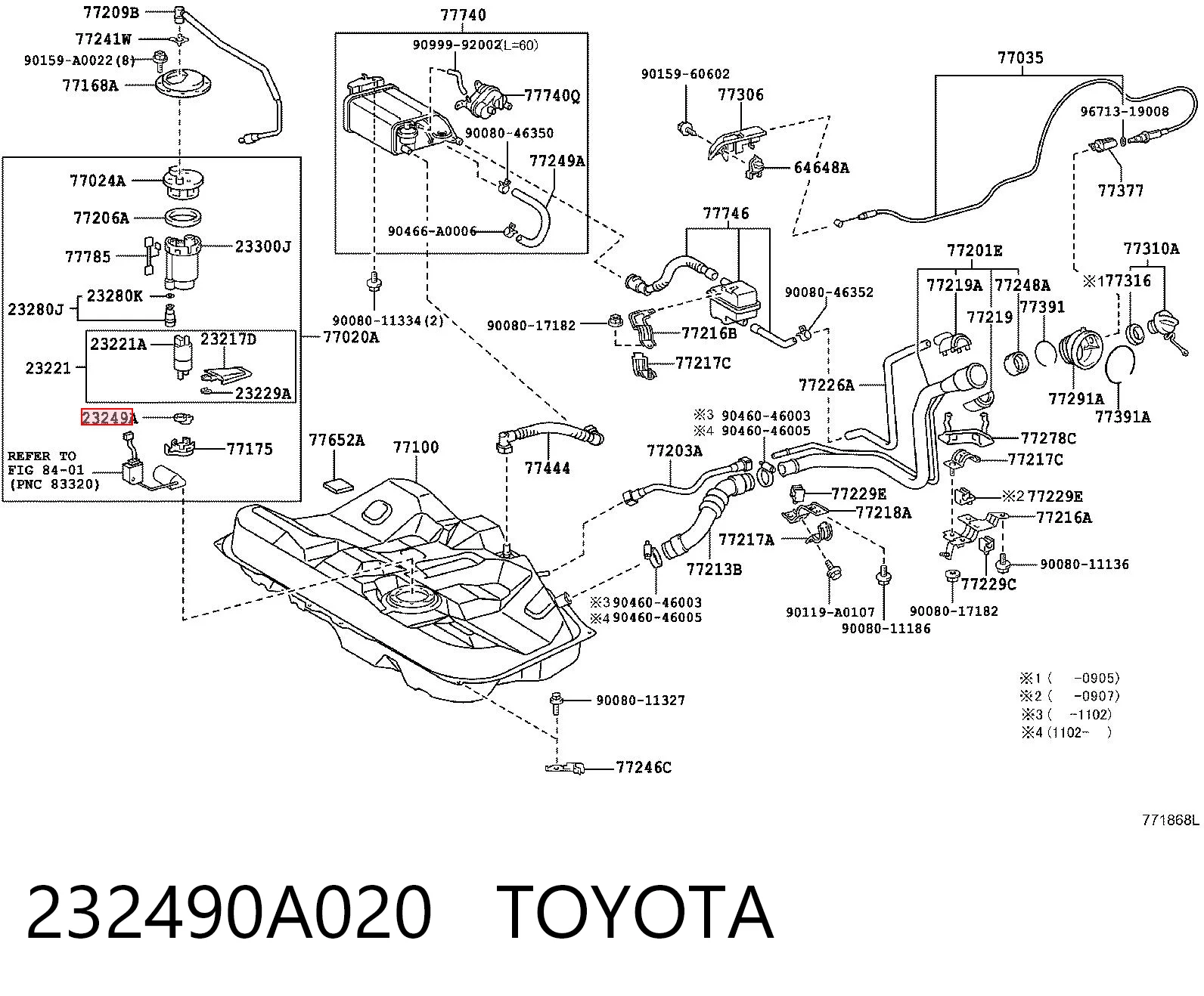 232490A020 Toyota