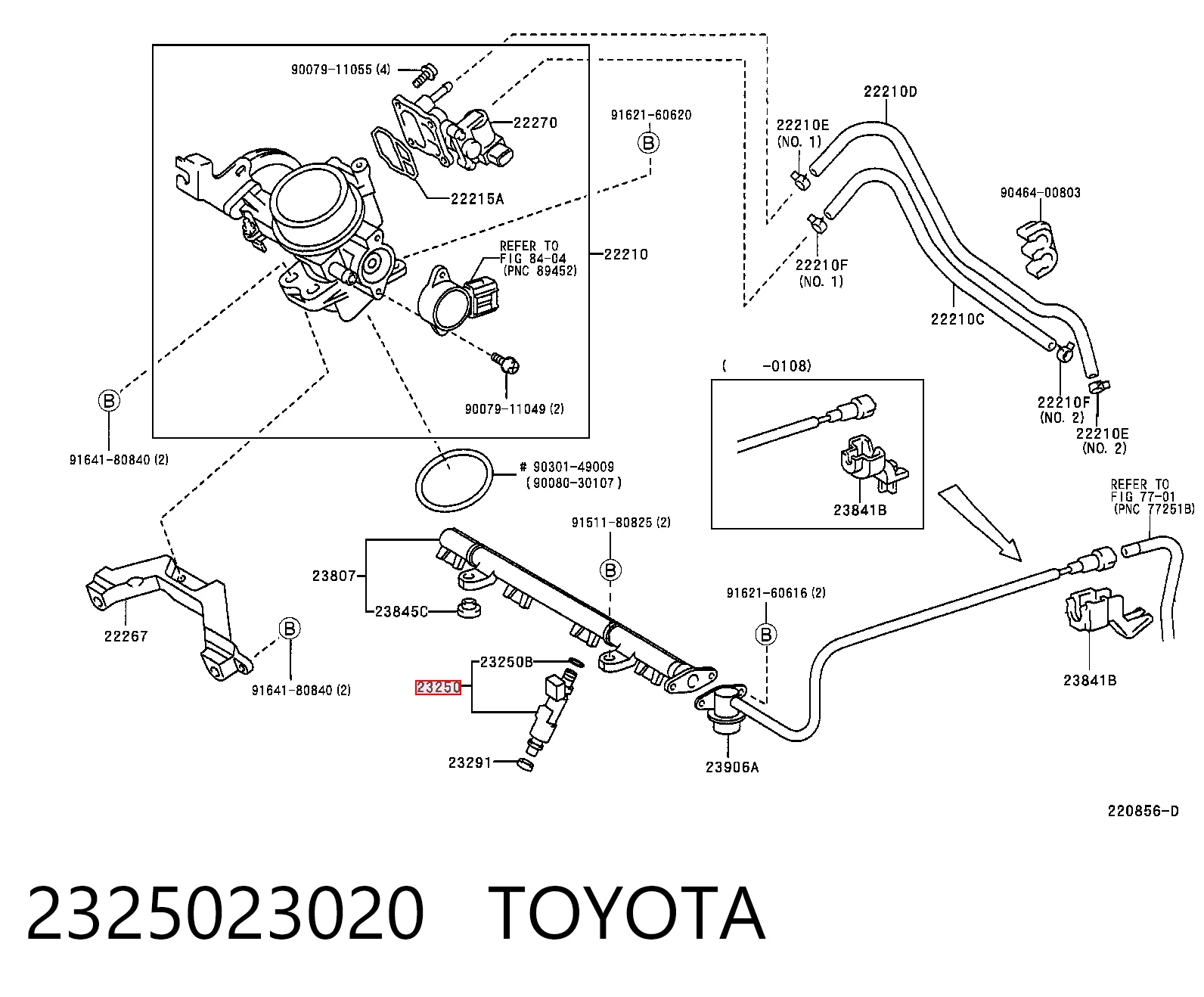 2325023020 Toyota Топливные форсунки