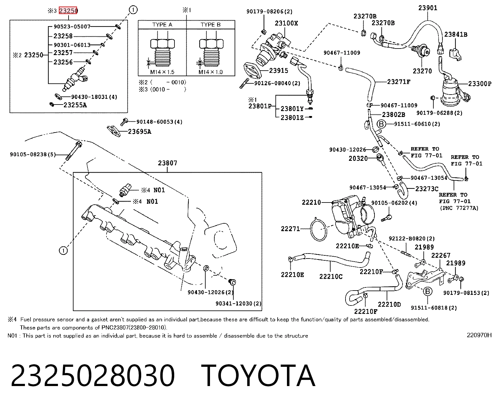 2325028030 Toyota Топливные форсунки
