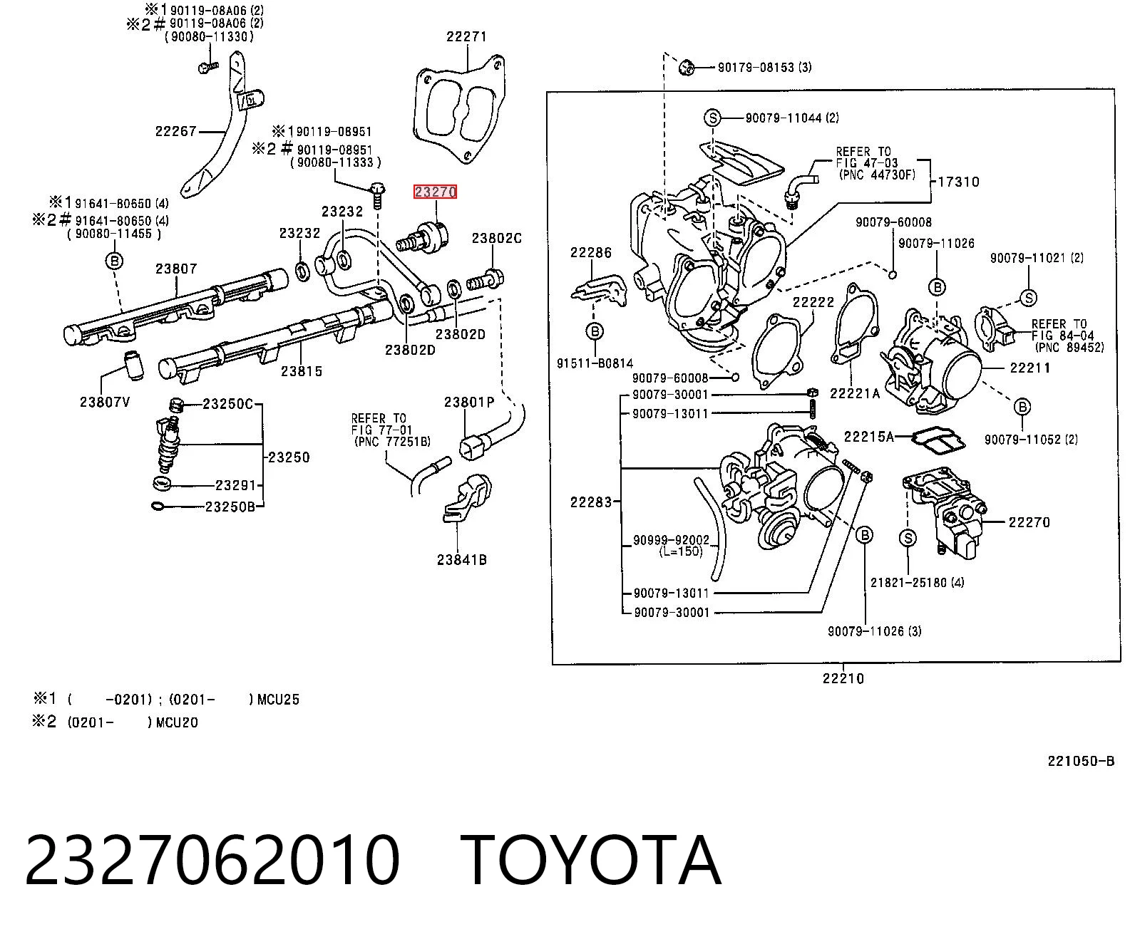 Регулятор давления в топливной рейке на Lexus RX 300/330/350/400H U3