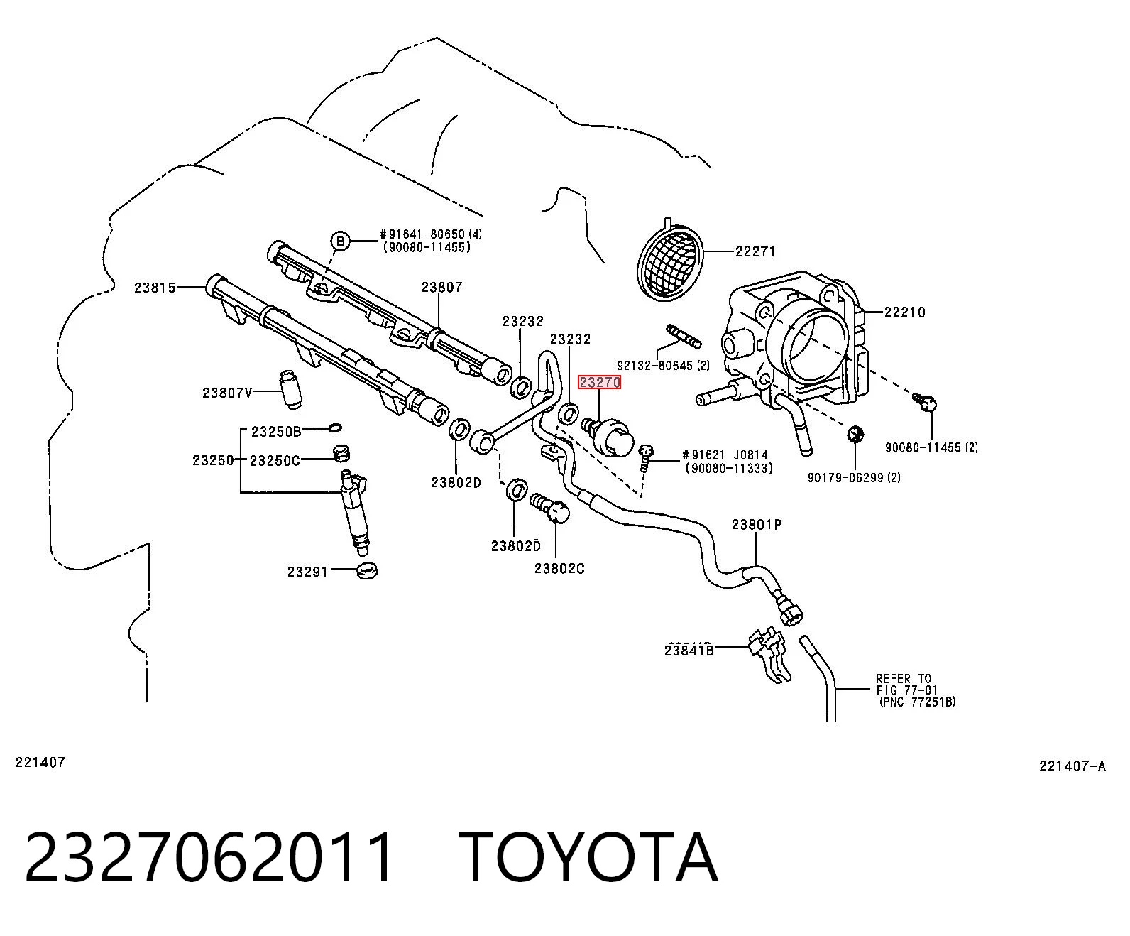 Купить Регулятор давления топлива Лексус РХ 300/330/350/400H U3