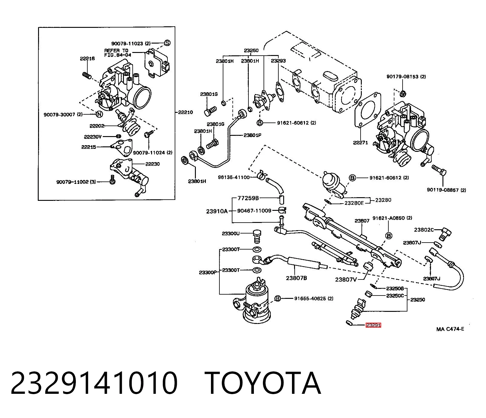 2329141010 Toyota Кольцо форсунки инжектора посадочное