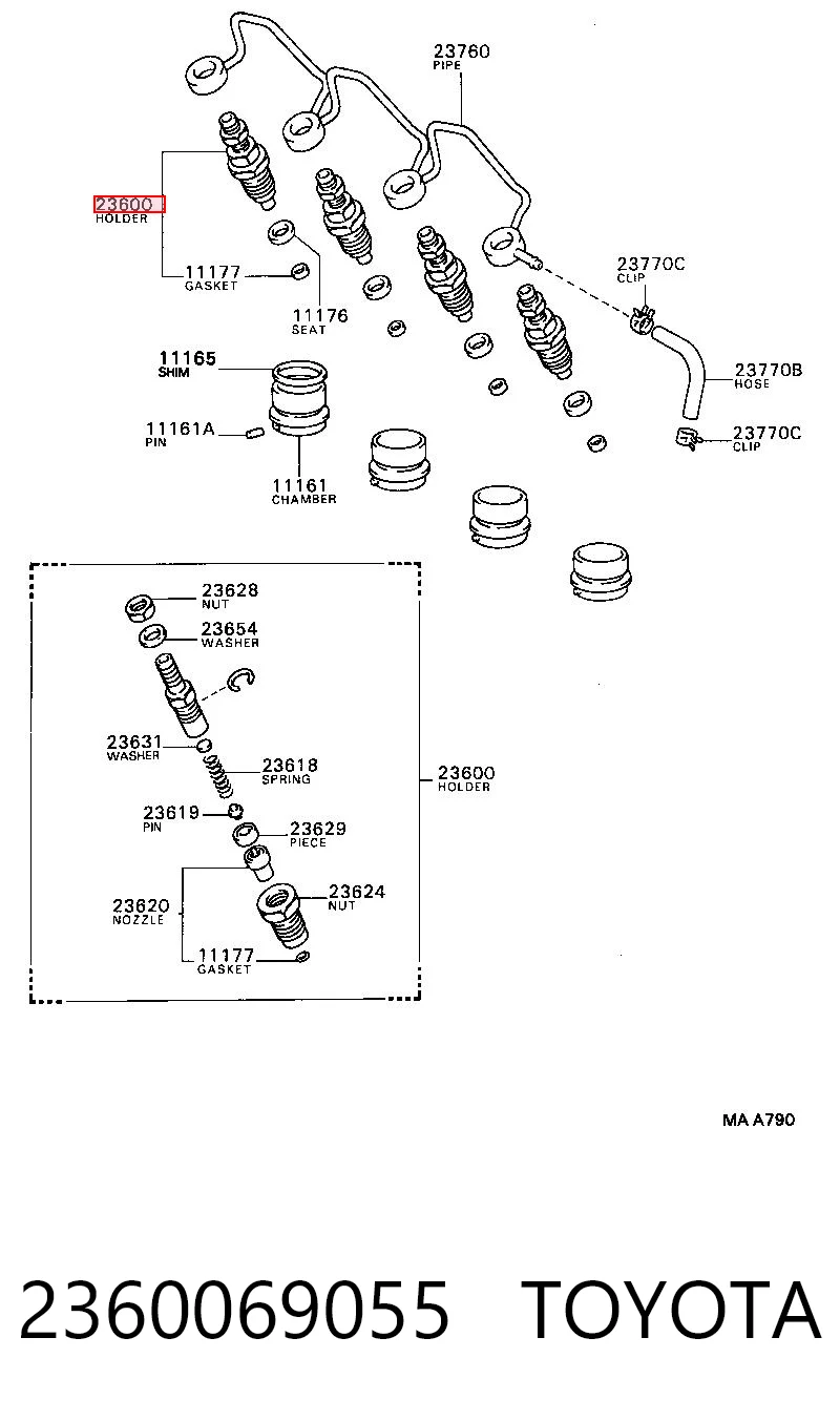 2360069055 Toyota Топливные форсунки