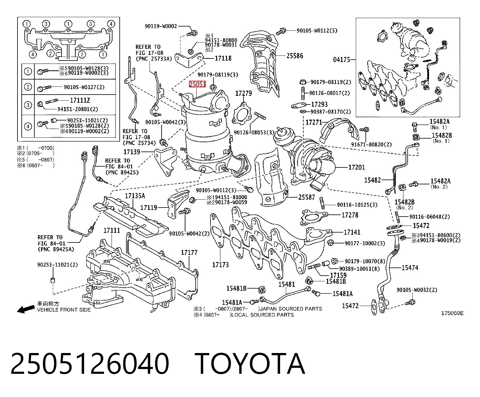 2505126040 Toyota Конвертор-катализатор
