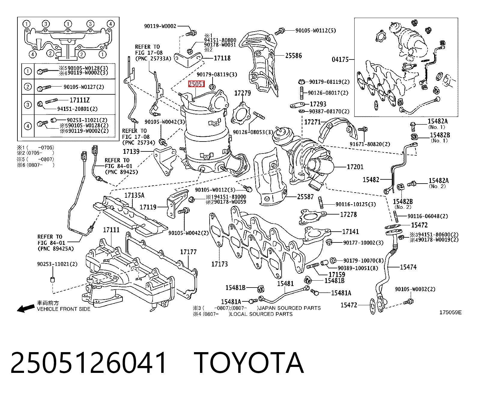 2505126041 Toyota Конвертор-катализатор