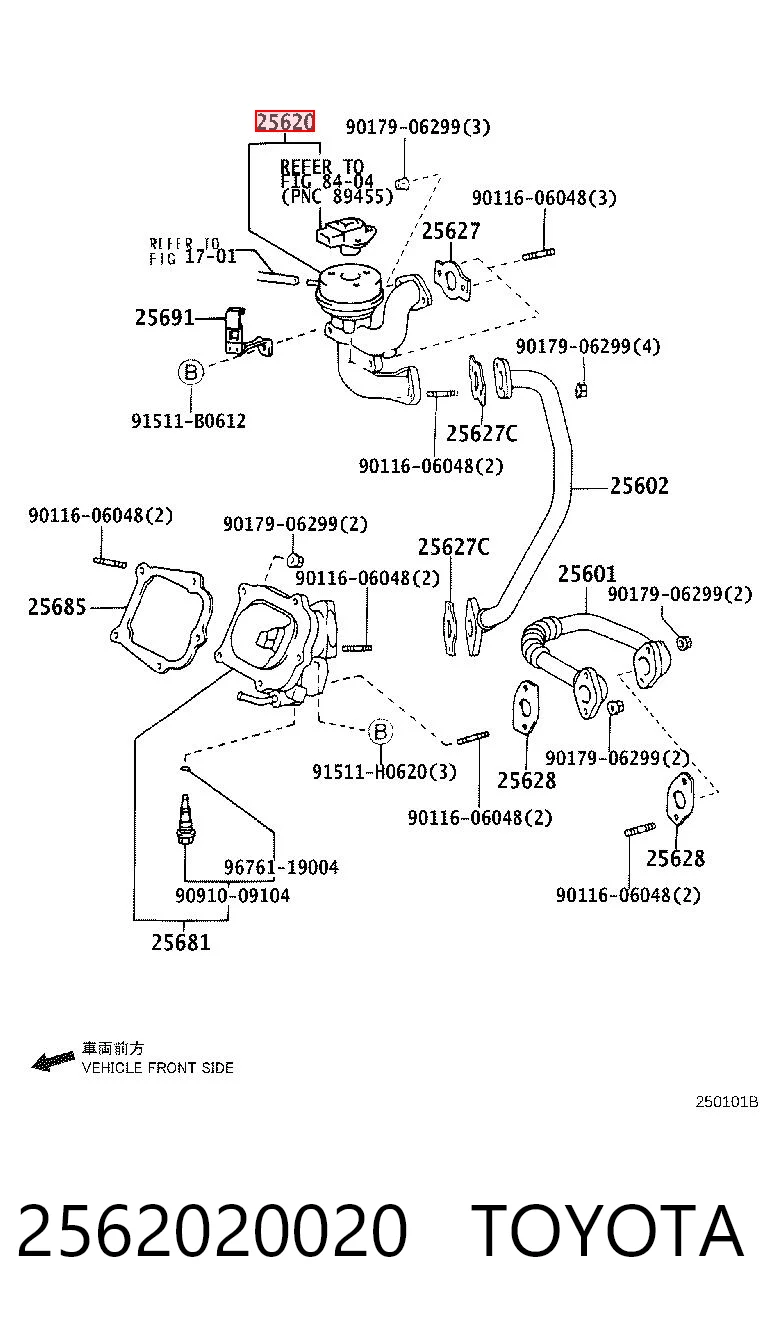 Клапан рециркуляции отработавших газов EGR на Toyota Camry V V30