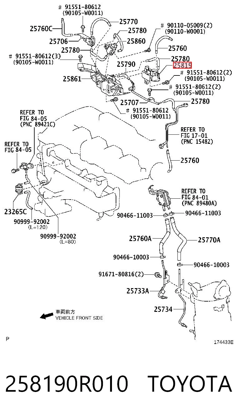 258190R010 Toyota Соленоид давления наддува