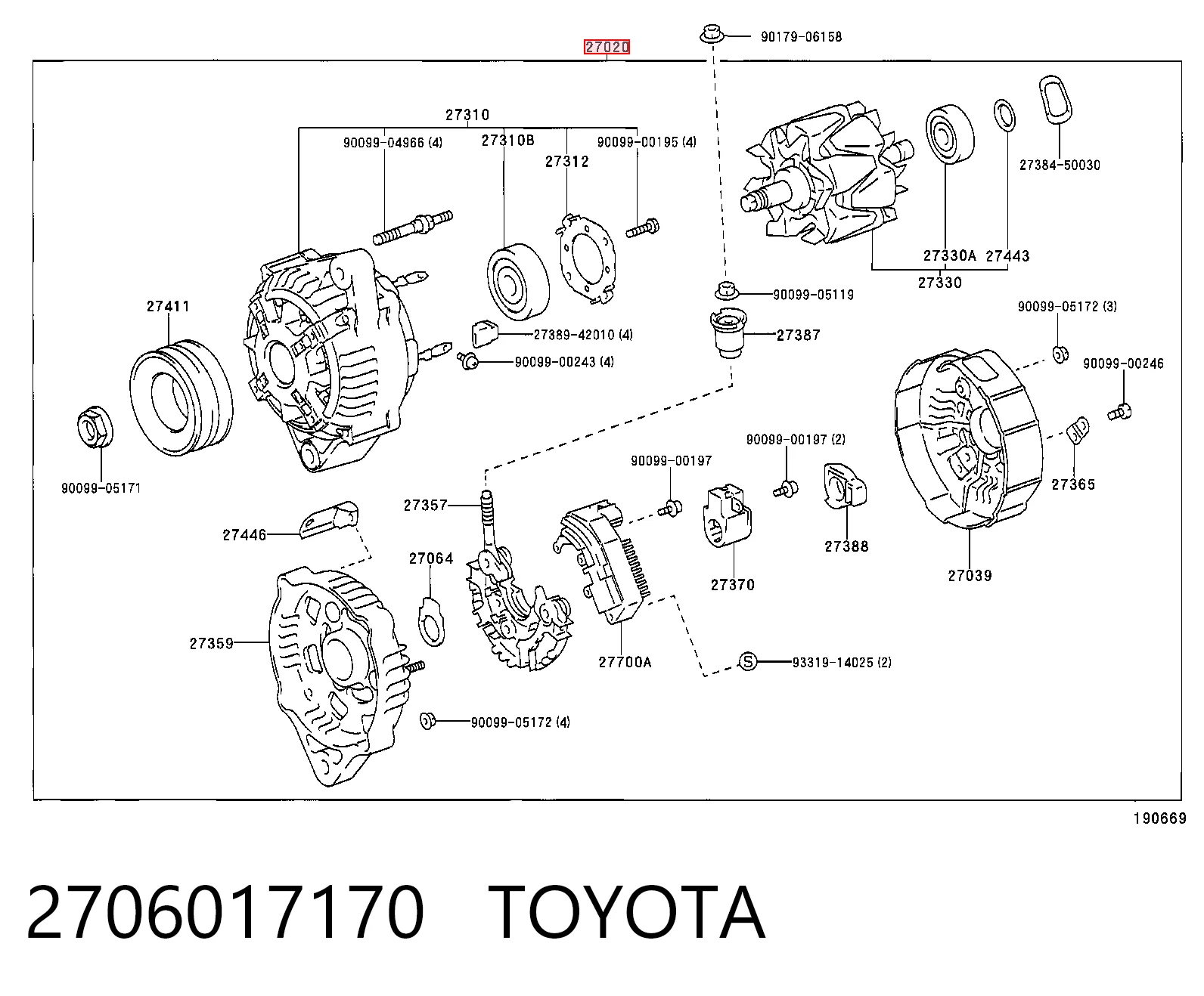  Генератор Toyota Land Cruiser 