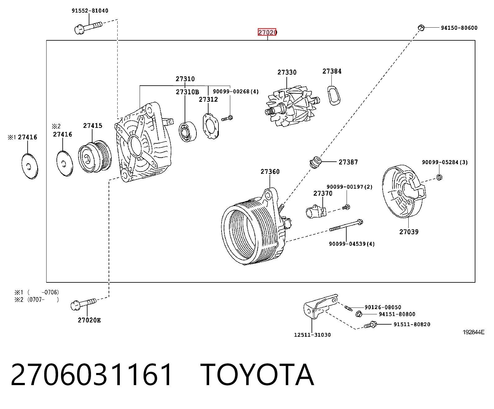 Генератор автомобильный на Lexus RX 300/330/350/400H U3