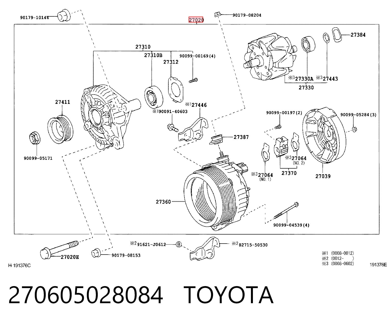 Автомобильный генератор Lexus LS седан (UCF30) (2000 - 2006) цена, от 163.51 USD