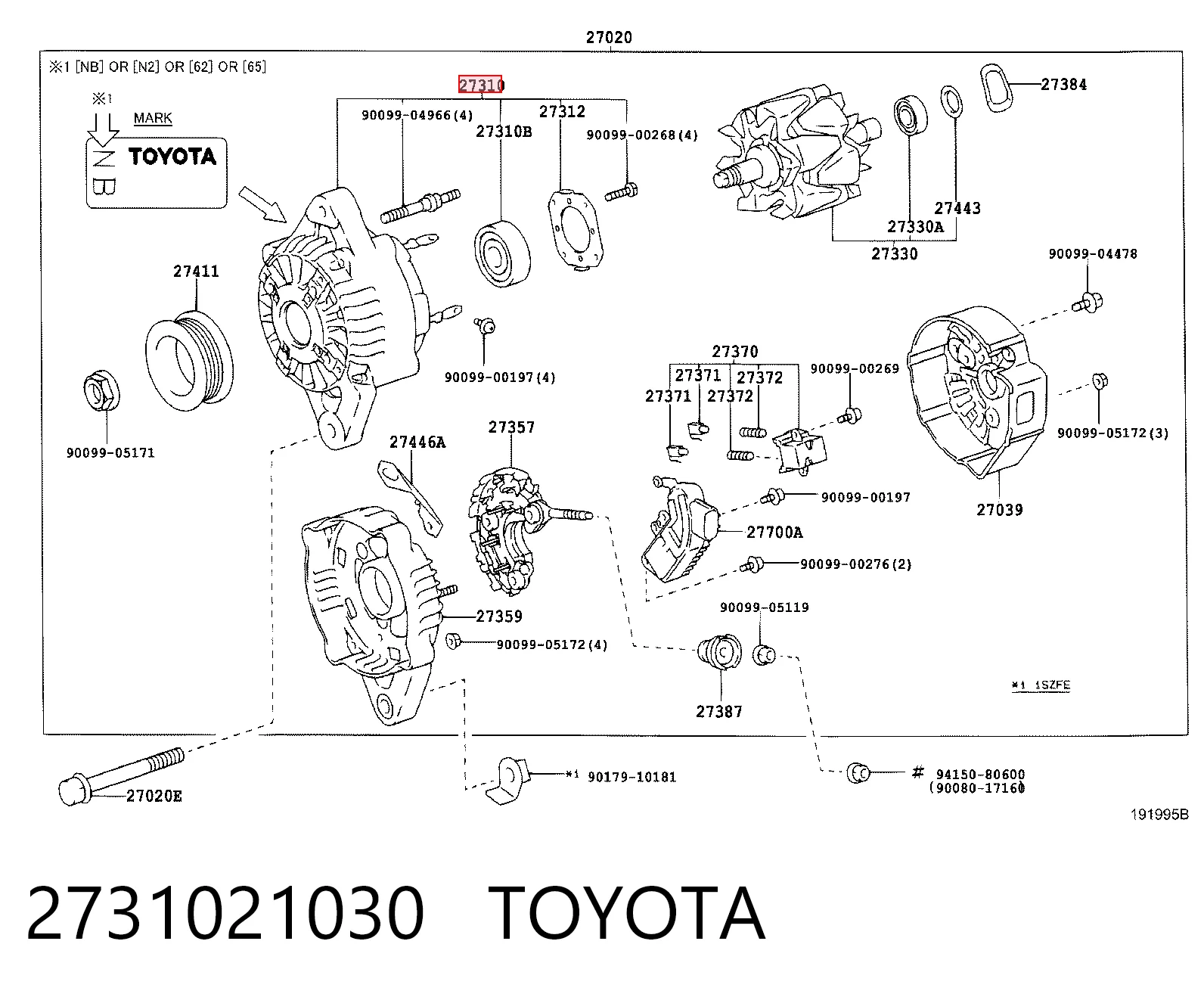 2731021030 Toyota