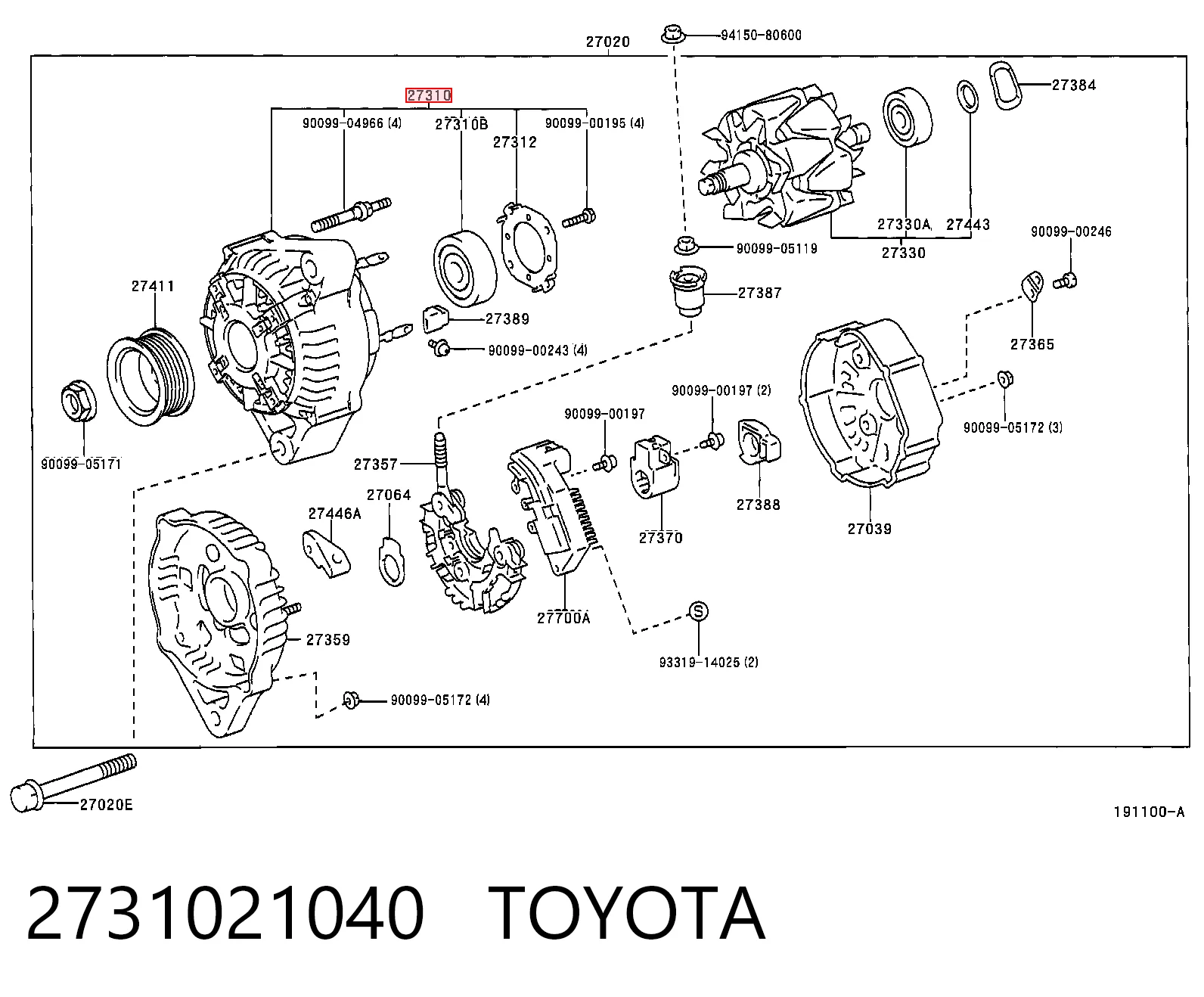 2731021040 Toyota