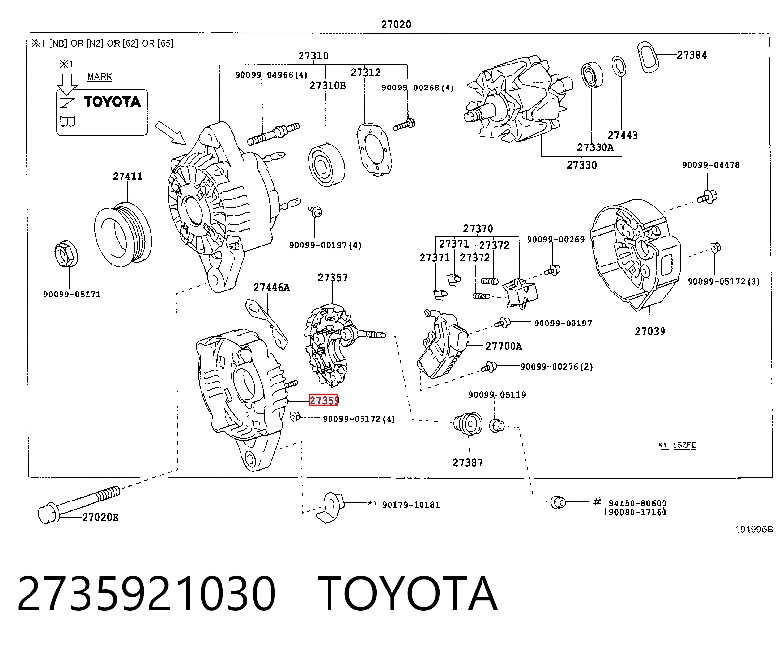2735921030 Toyota