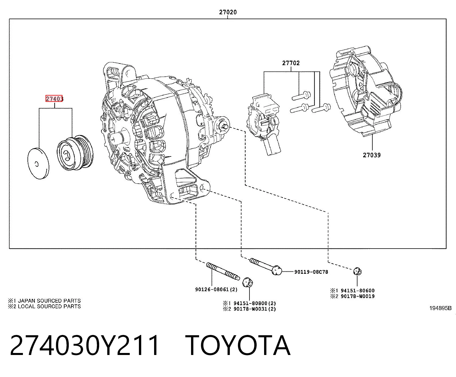 274030Y211 Toyota