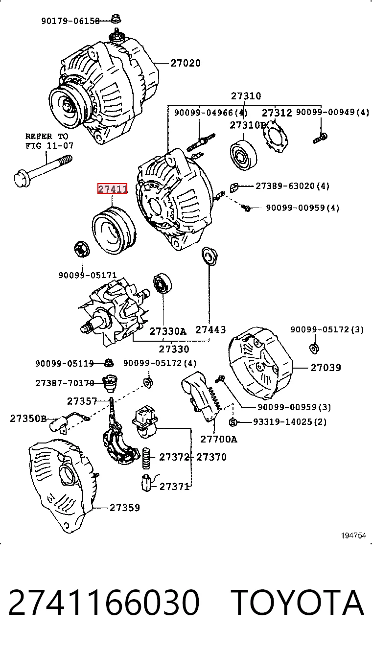 Купить F032231109ZAN Cargo Шкив ремня генератора