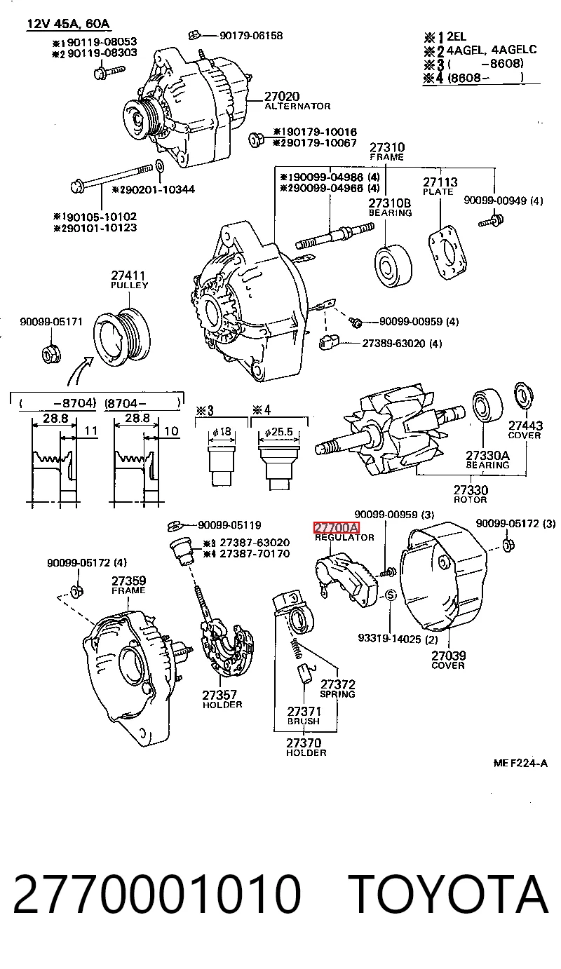 2770001010 Toyota Реле-регулятор напряжения