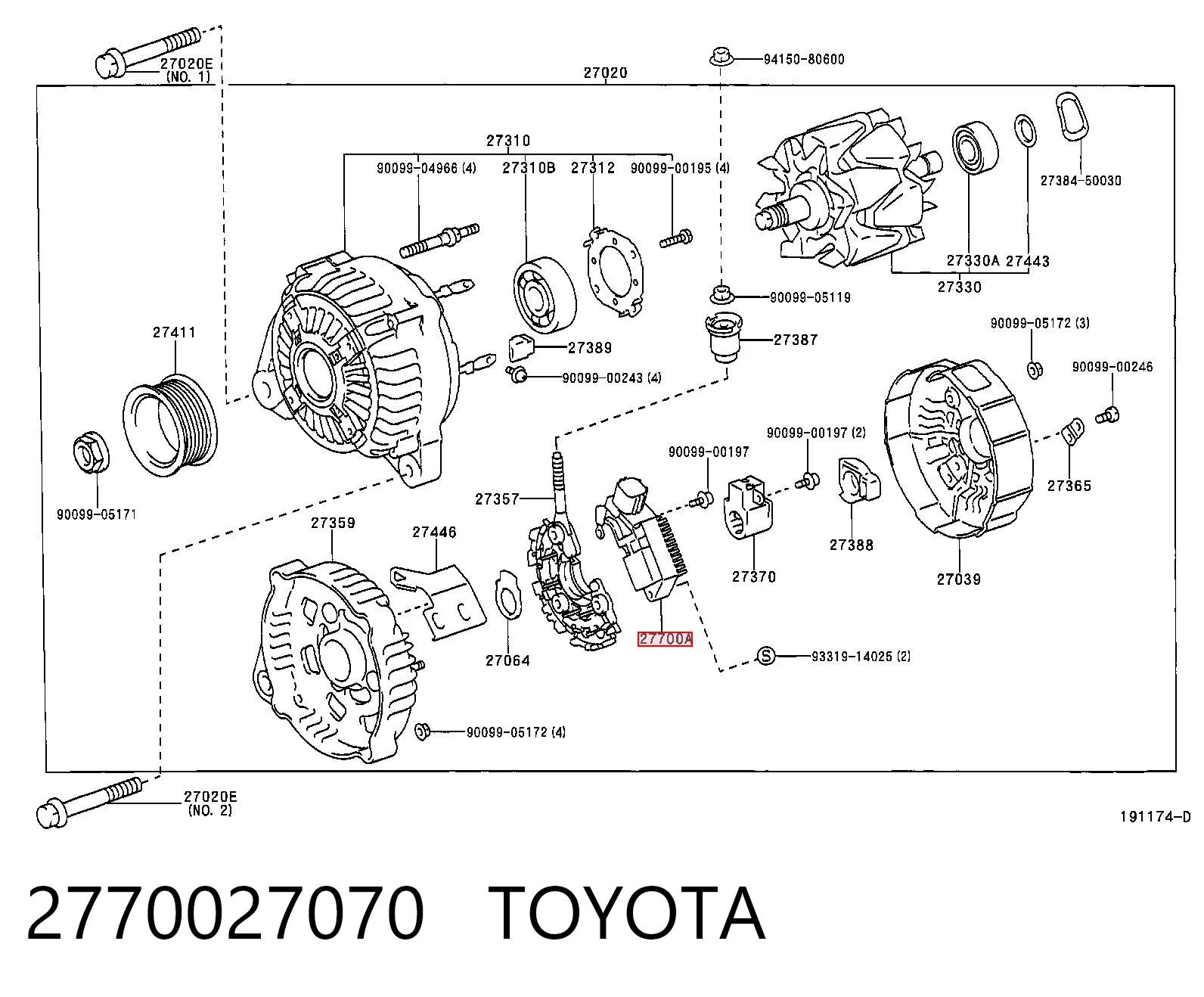 Реле-регулятор напряжения на Toyota Previa  ACR3