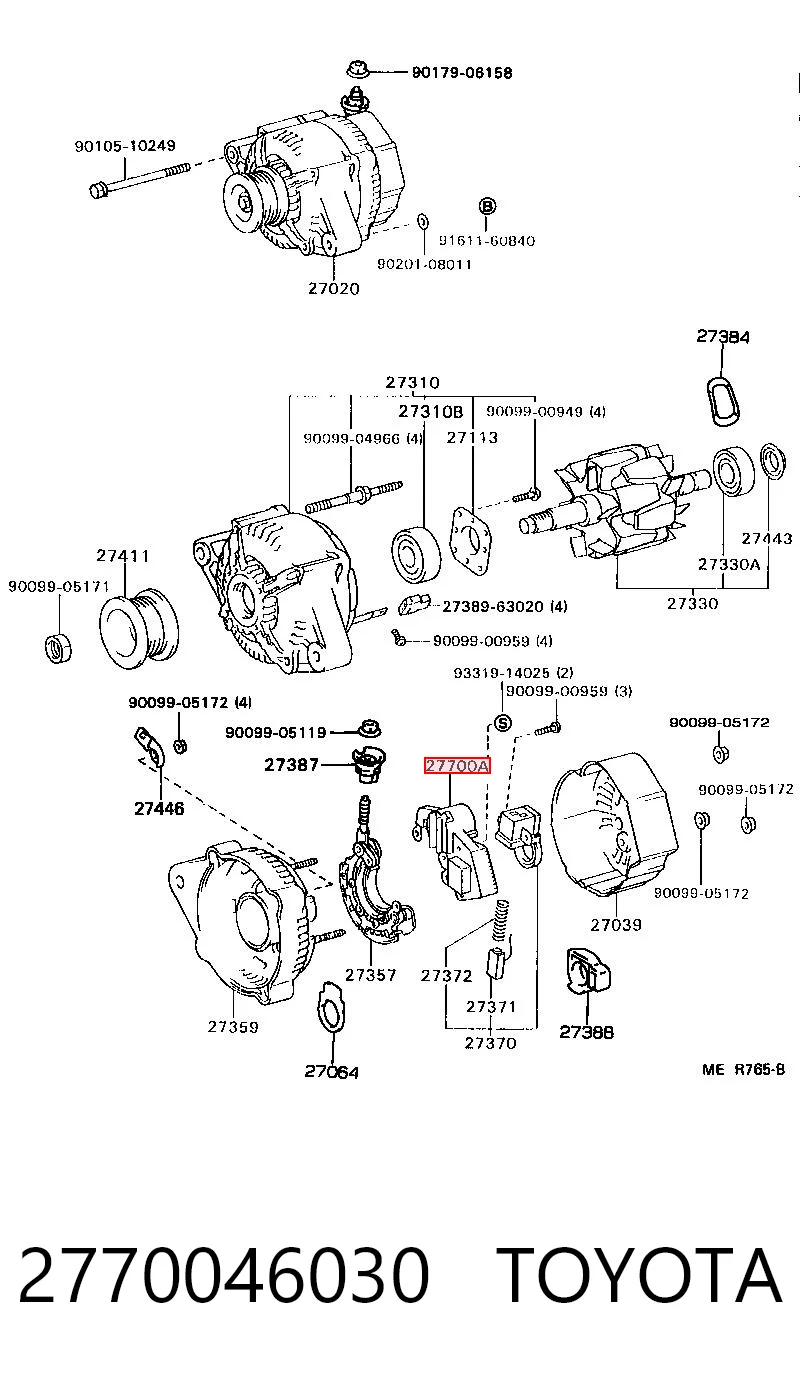 Реле-регулятор напряжения на Toyota Carina II T17