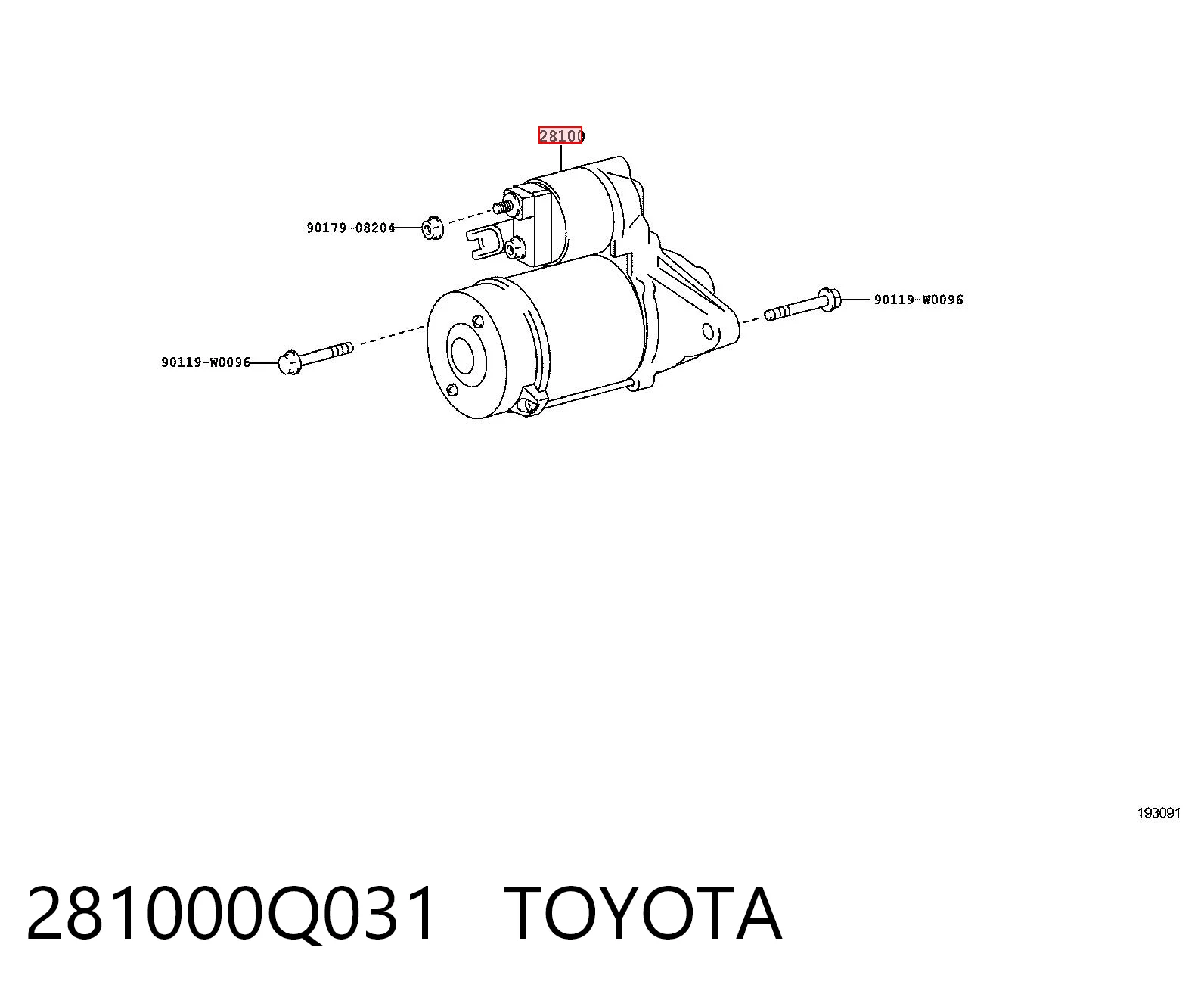 Стартер автомобиля на Toyota Yaris  P13