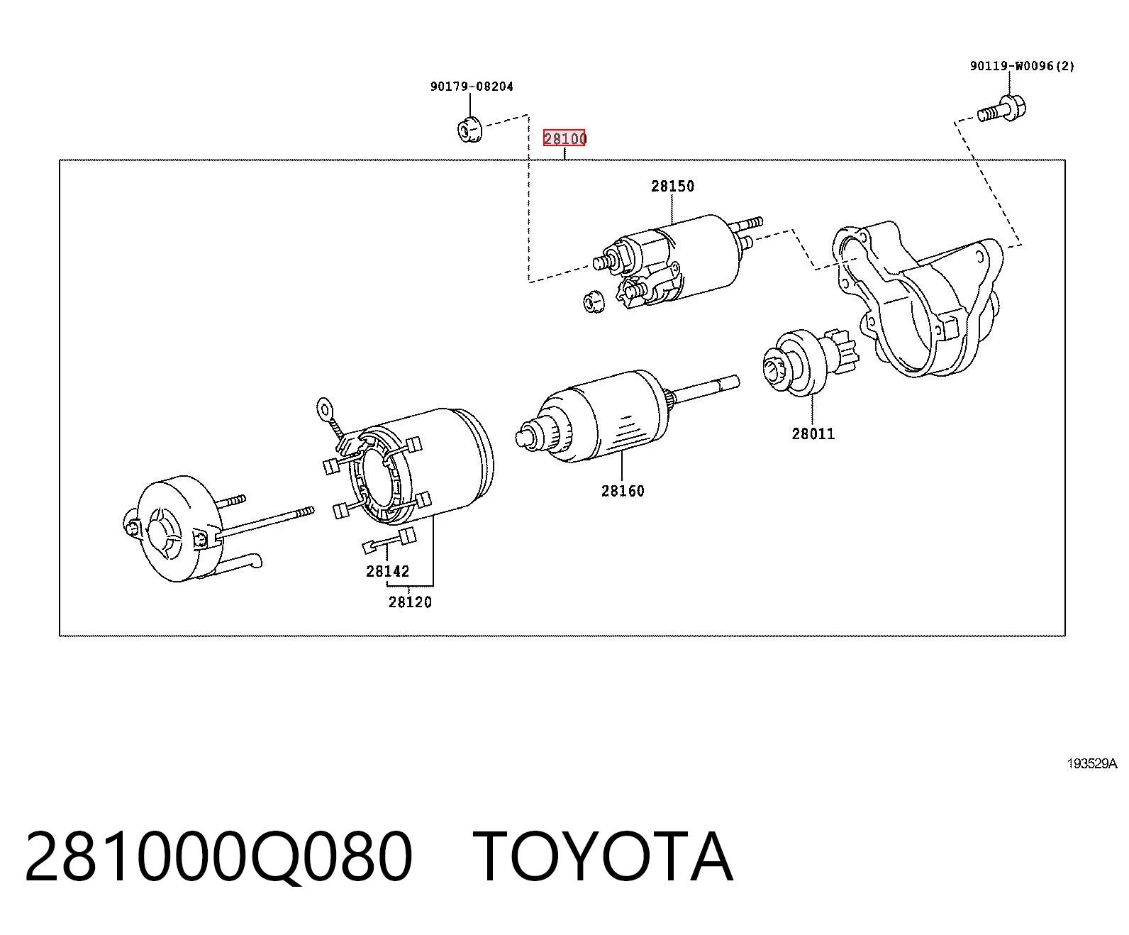Стартер Toyota Yaris хэтчбек (P13) (2011 - 2020) цена, от 90.37 USD