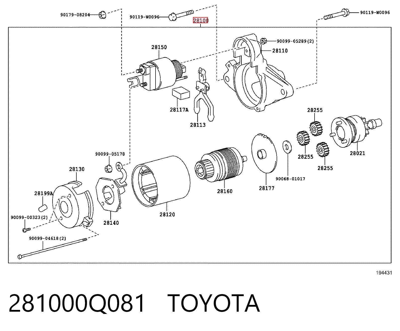  Стартер Toyota Yaris 