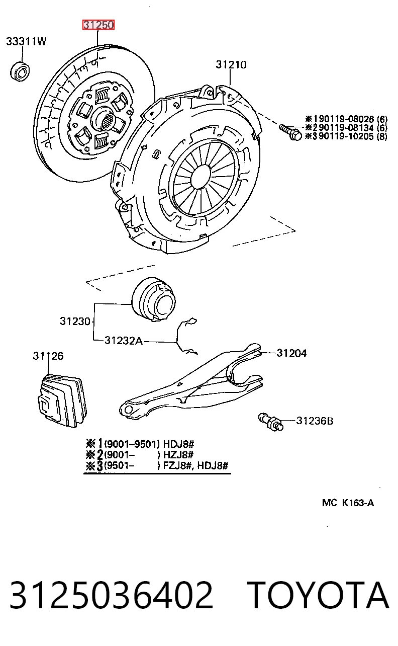  Диск сцепления Toyota Land Cruiser 