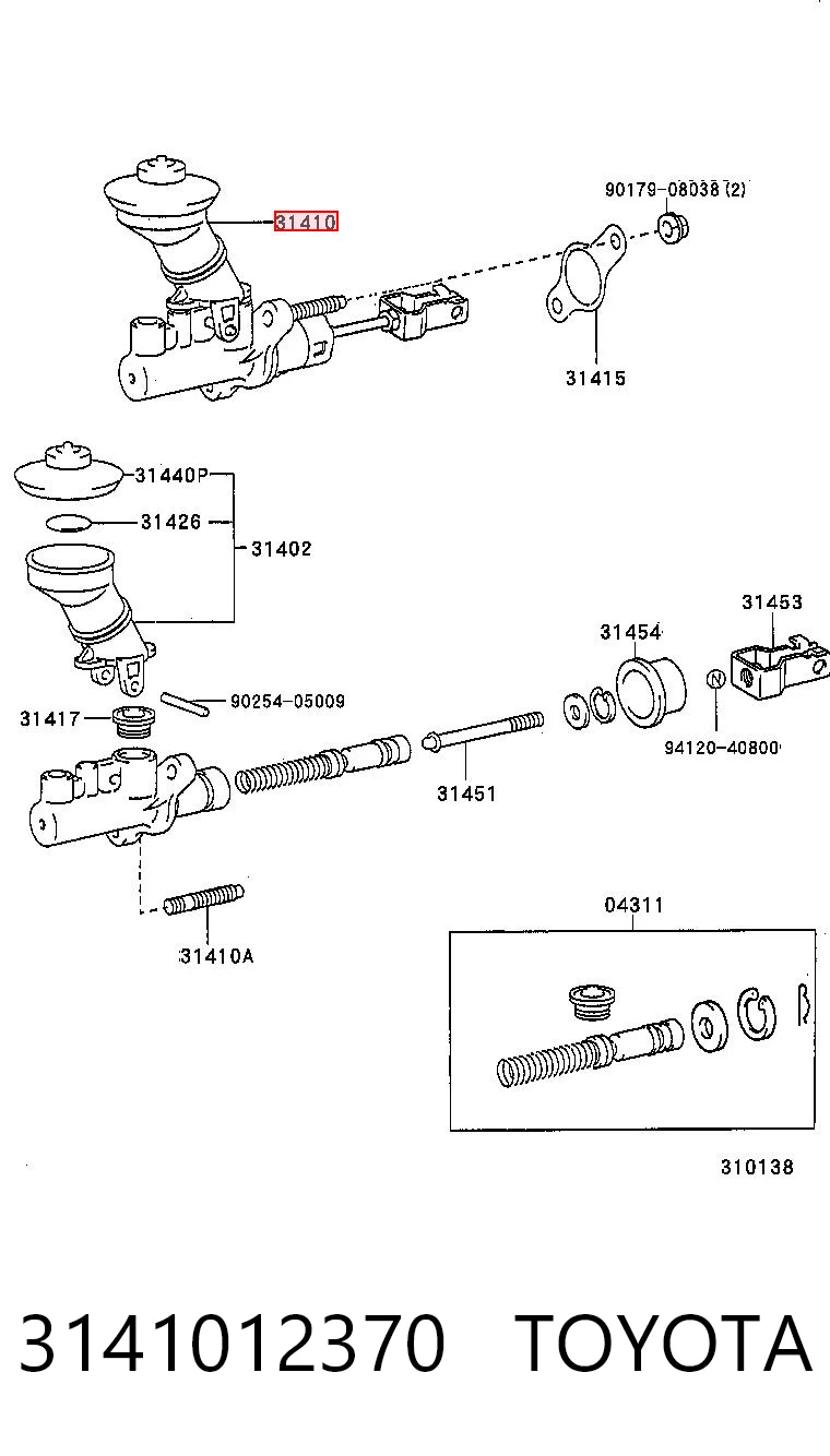 ГЦС Toyota Corolla лифтбек (E9) (1987 - 1992) цена, от 24.02 USD