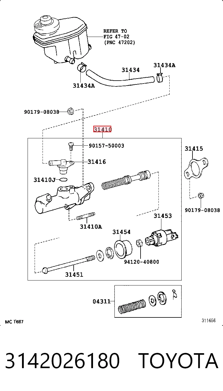 AISCMT102 Aisin Цилиндр сцепления, главный