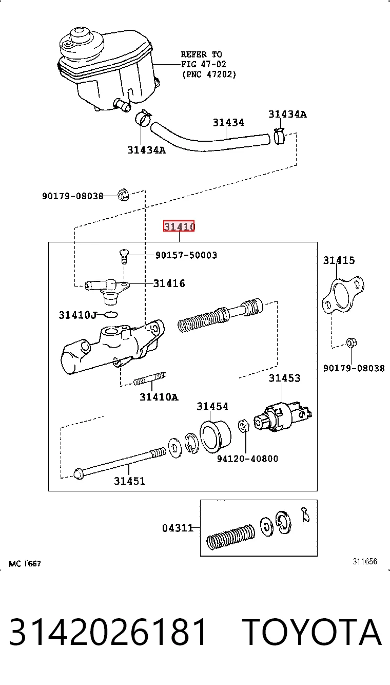 ГЦС Aisin AISCMT102 цена, от 45.28 USD