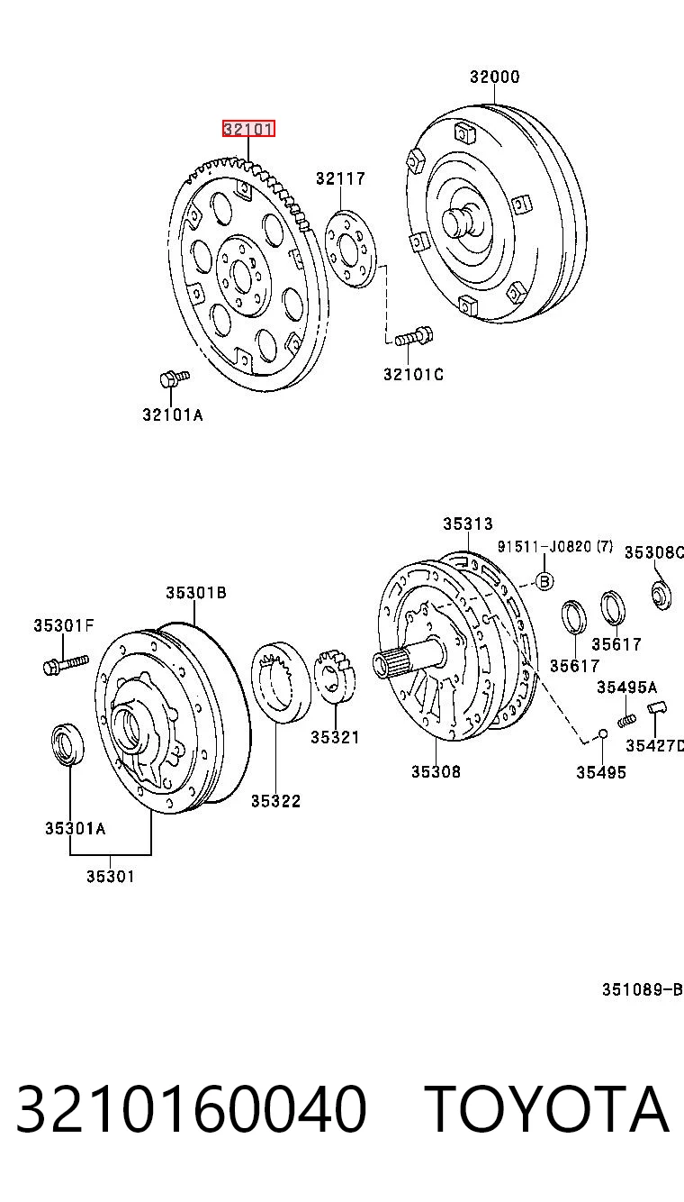 Венец маховика Toyota Land Cruiser J8