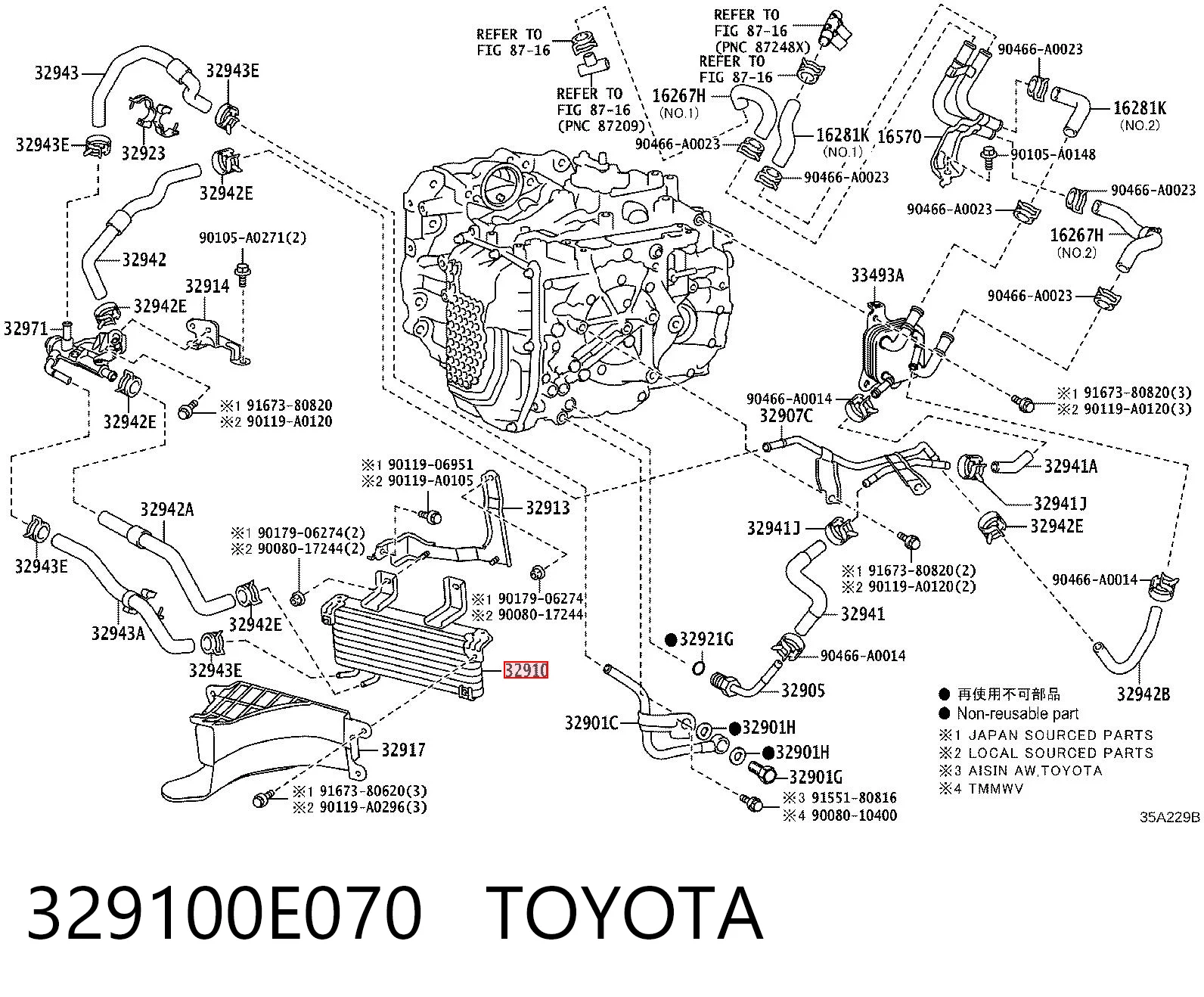 329100E070 Toyota Радиатор охлаждения, АКПП