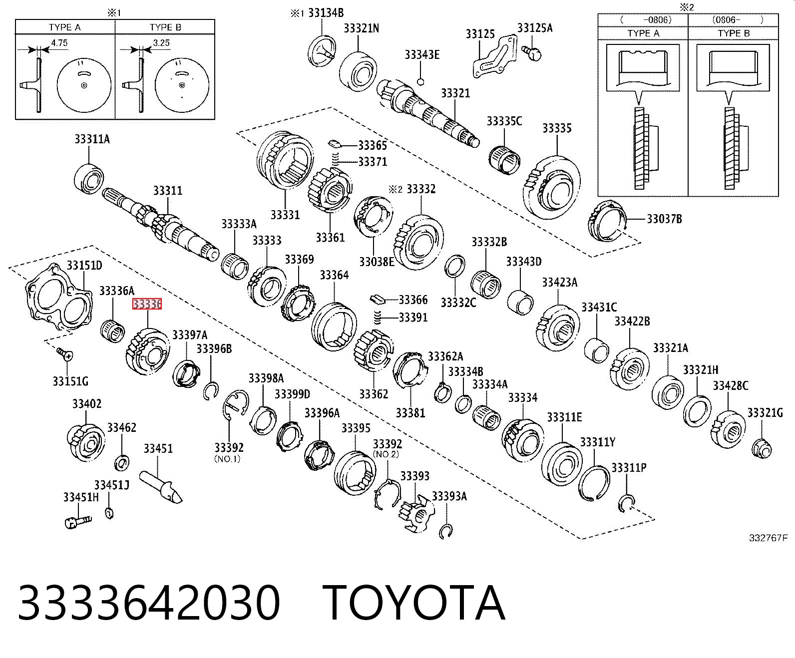 Шестерня пятой передачи Toyota Avensis II седан (T25) (2003 - 2008) цена, от 123.11 USD
