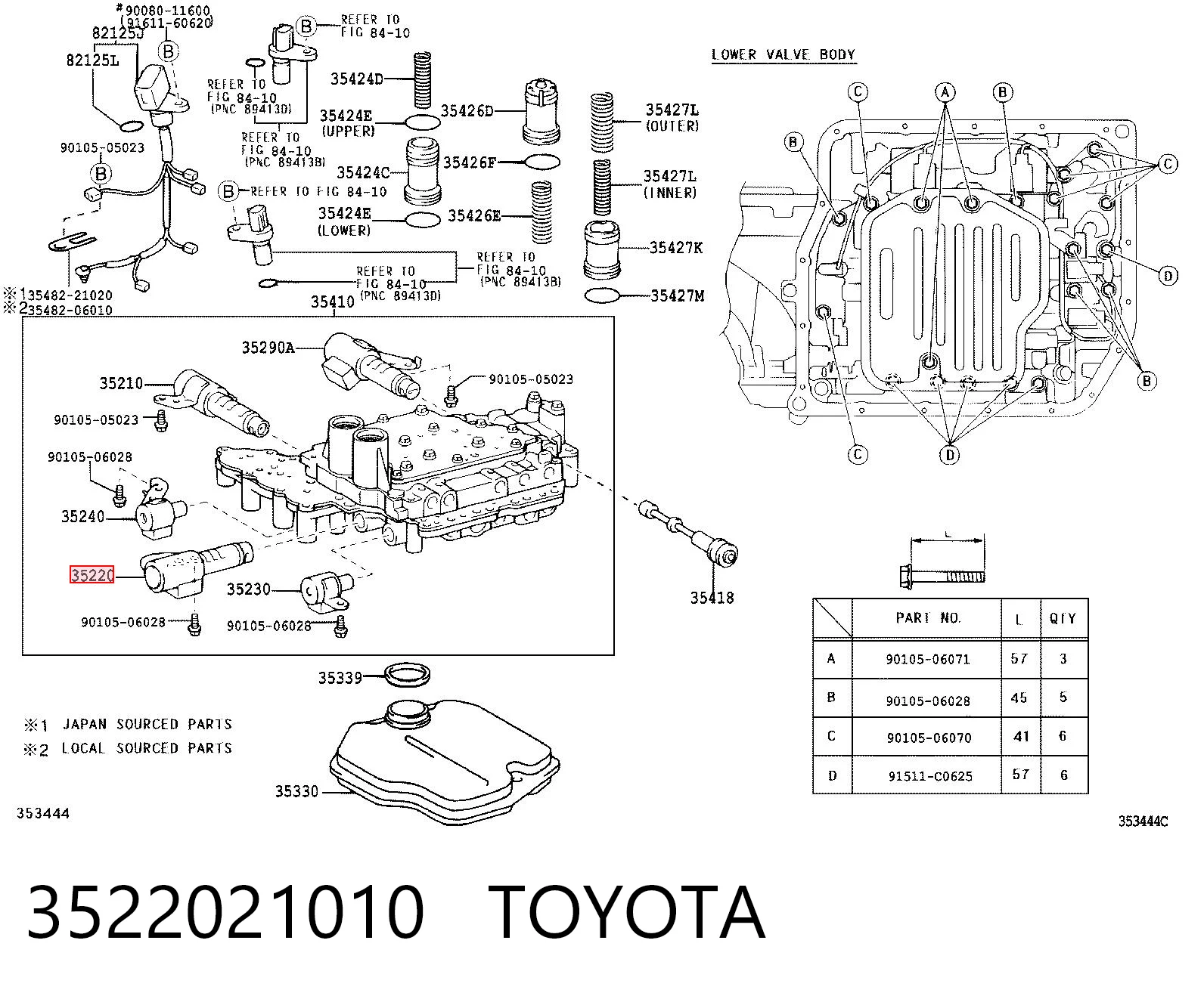 Соленоид автомата на Toyota RAV4 II XA2