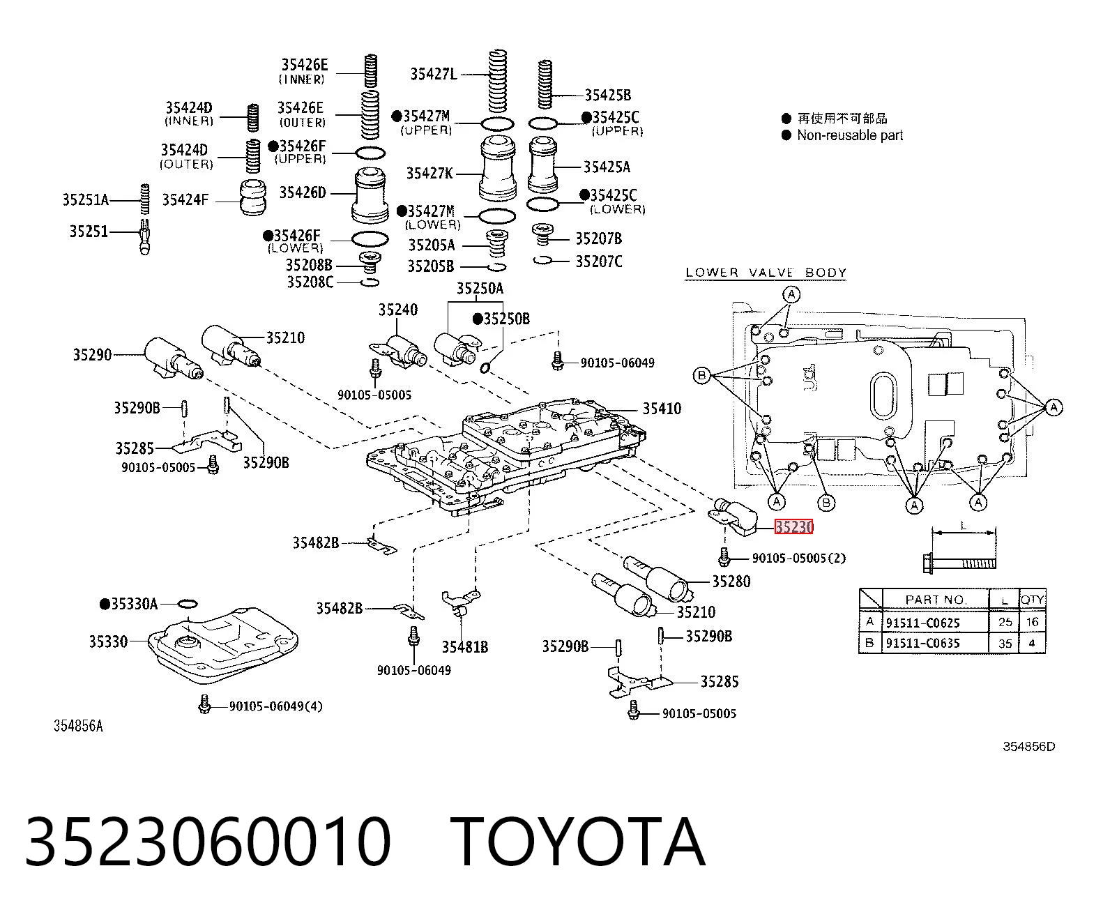 3523060010 Toyota Соленоид автомата