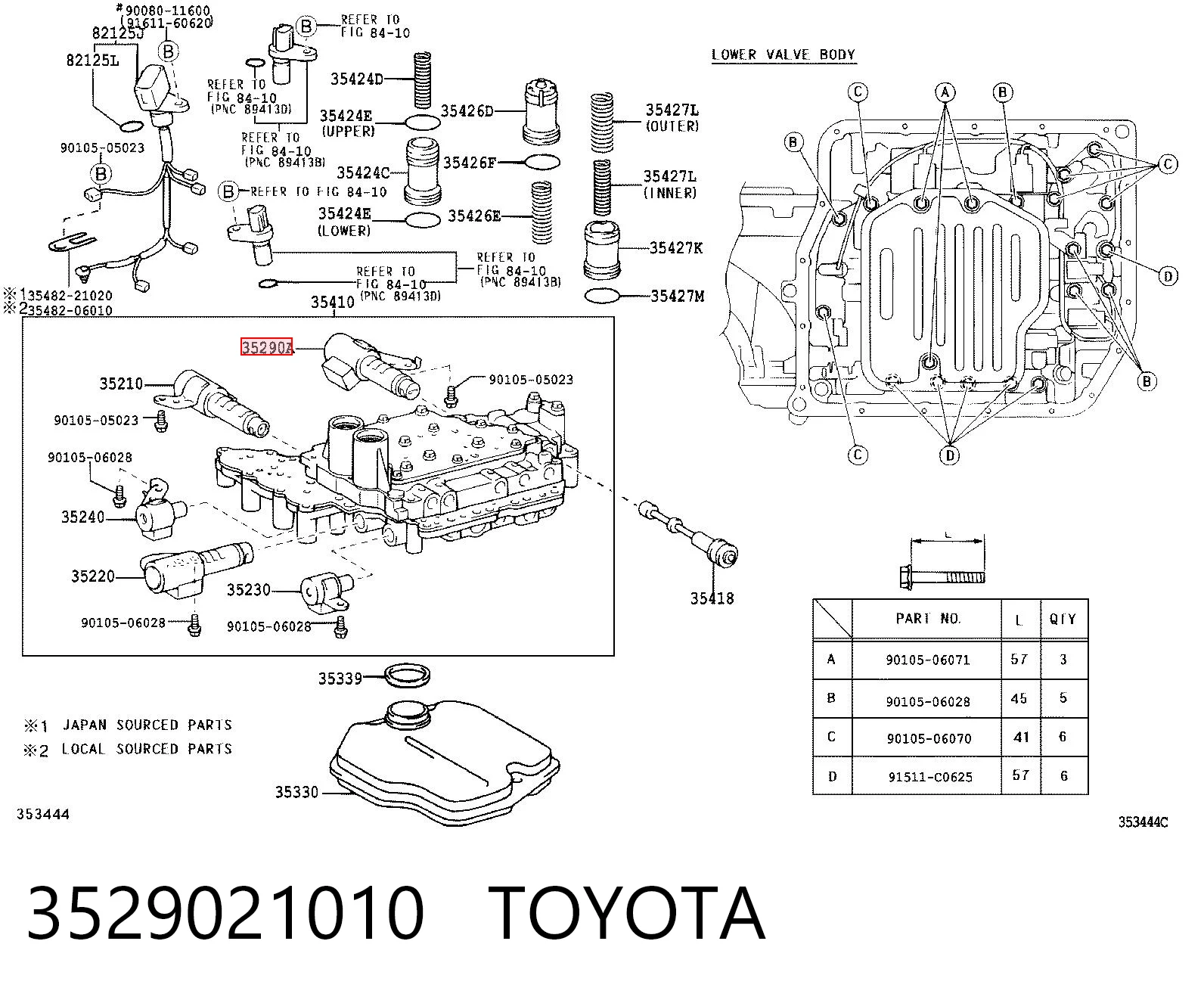 3529021010 Toyota Соленоид автомата
