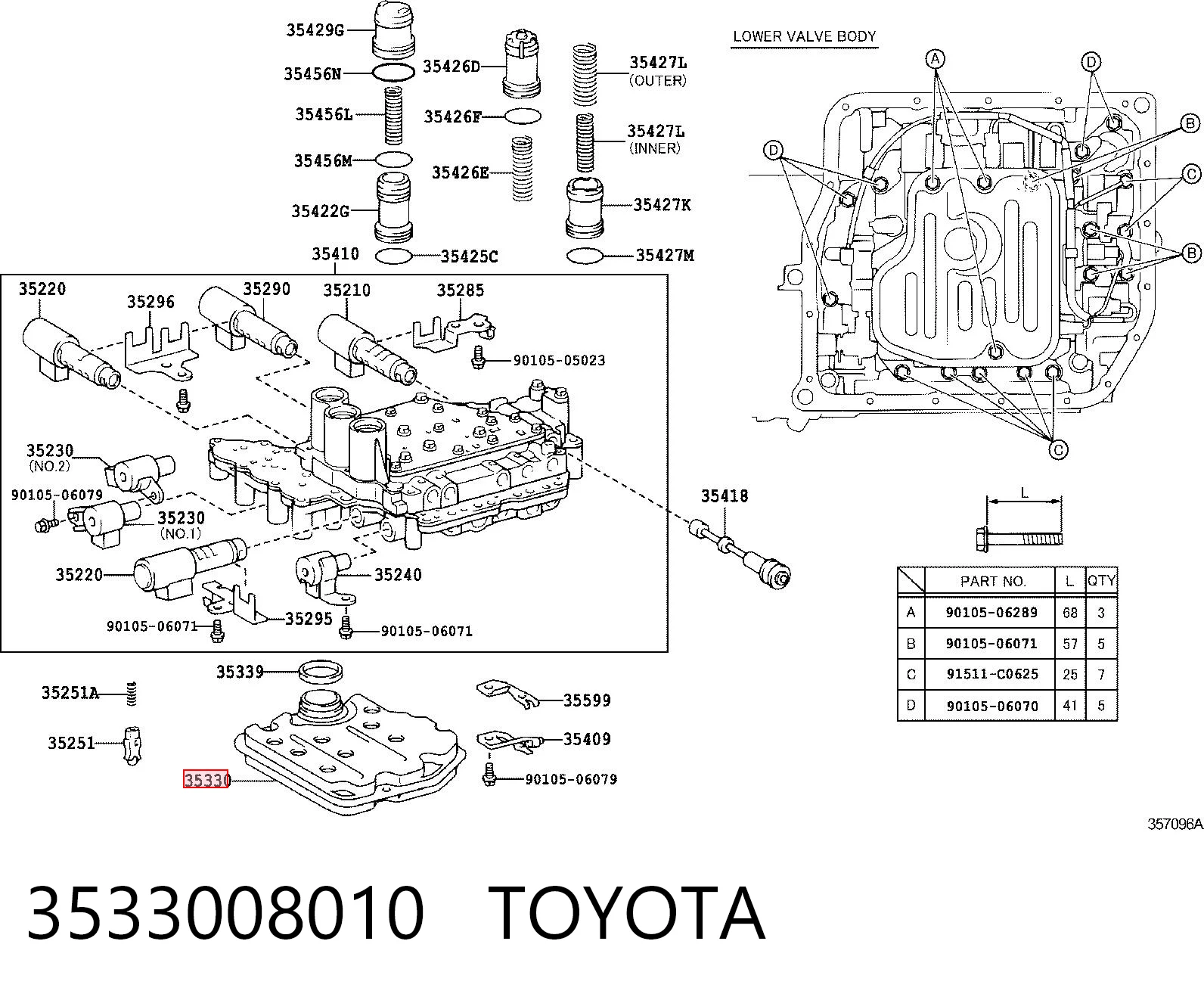 3533008010 Toyota Масляный фильтр АКПП