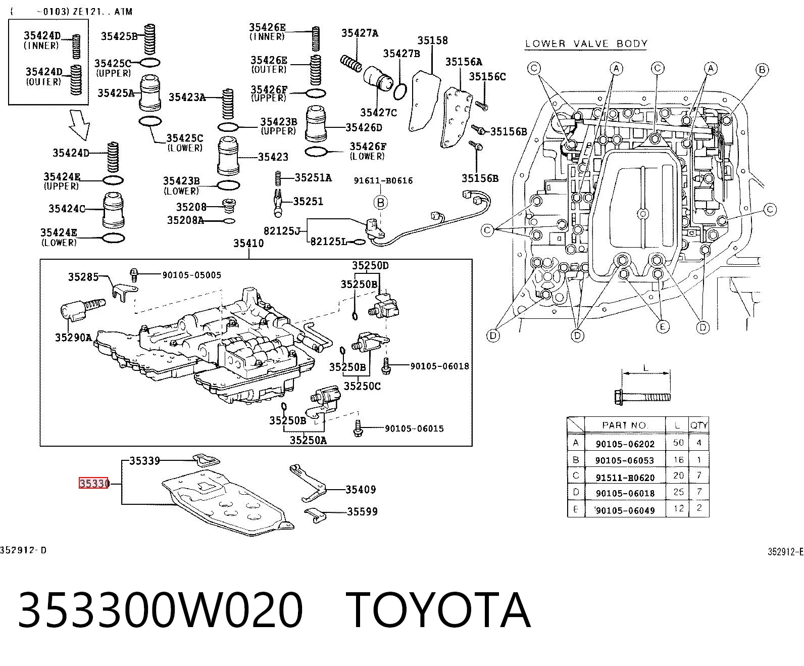 Фильтр коробки автомат Toyota Corolla VERSO минивэн (E12J) (2001 - 2004) цена, от 41.41 USD